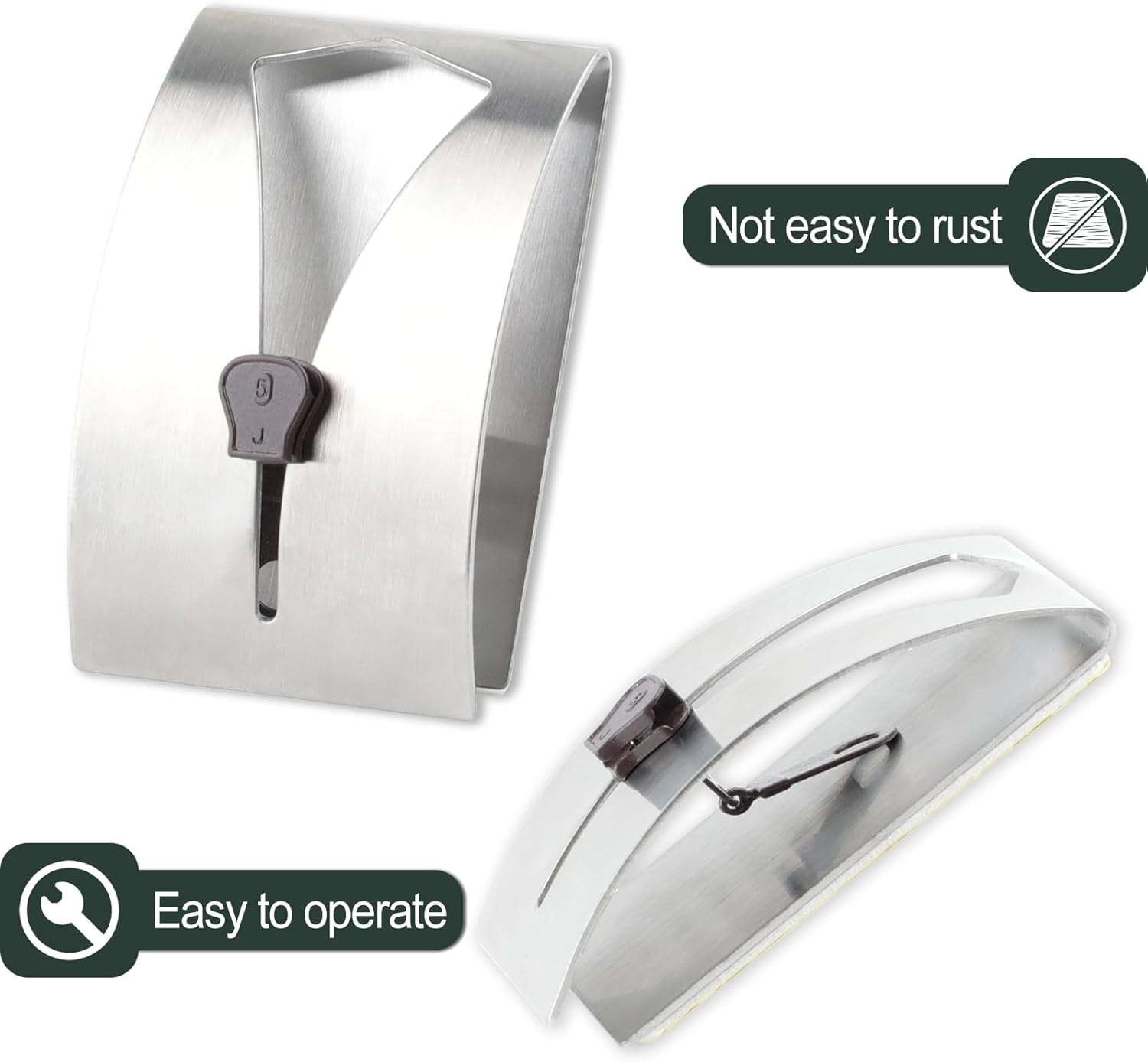 Zipper Jig Tool, Quick Zipper Jig Sliders for Zipper Pulls, Stainess Steel Zipper Installing Tool for Pants, Dresses(2 Pack) image number 1