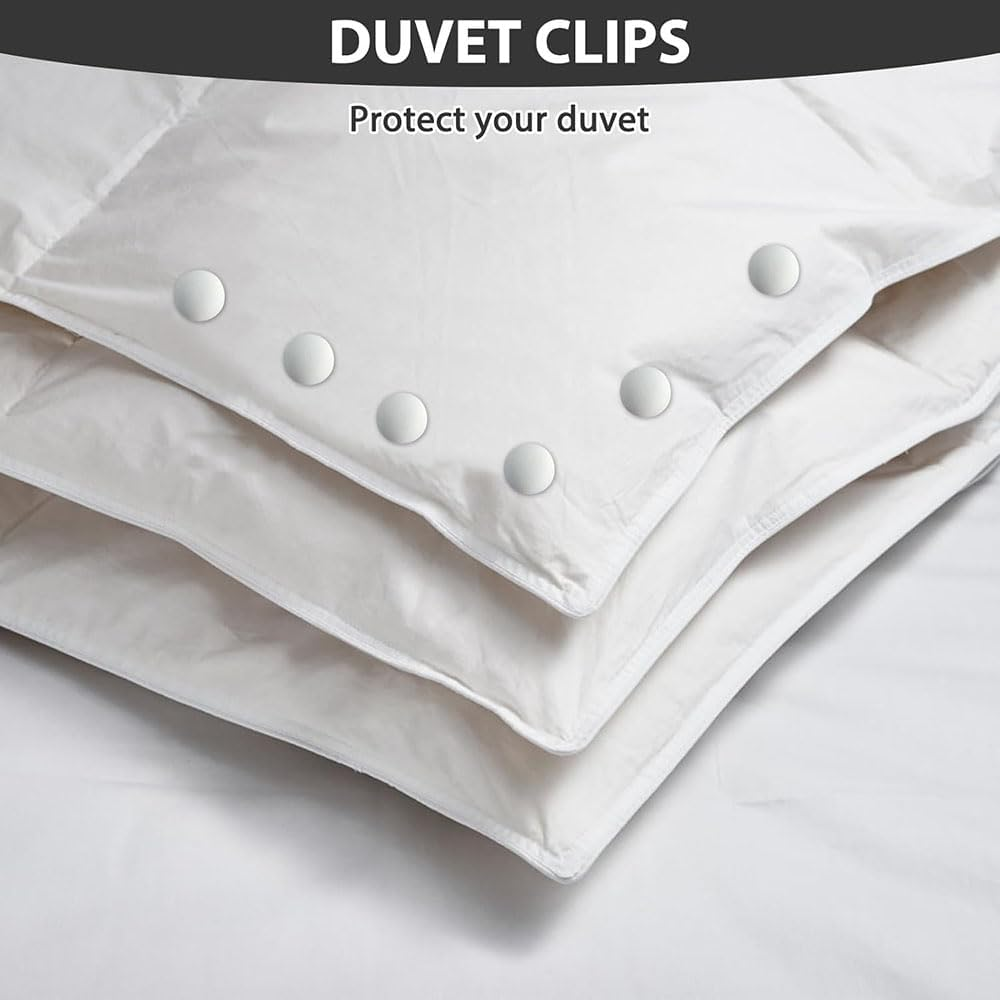 20 Pcs Duvet Clips | Doona Clips & Quilt Clips &ndash; Reusable Non-Slip Comforter Fasteners, Quilt Cover Holder Clips for Securing Bedding, Duvet Covers, Cushions & Curtains (White) image number 5