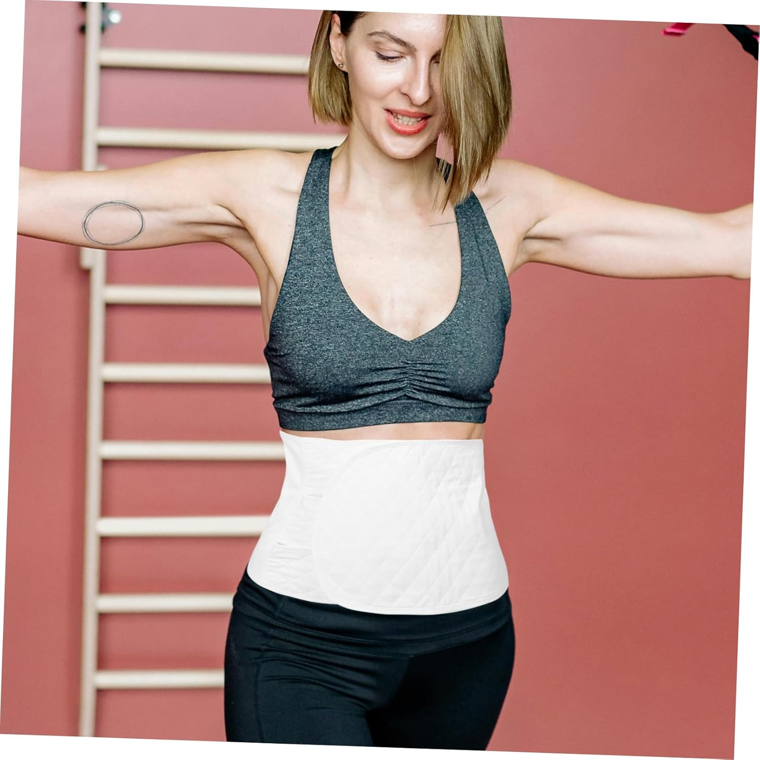 YARNOW Postpartum Belly Wraps Adjustable Maternity Waist Trainer Breathable and Comfortable Pregnancy Belly Support Belt image number 4