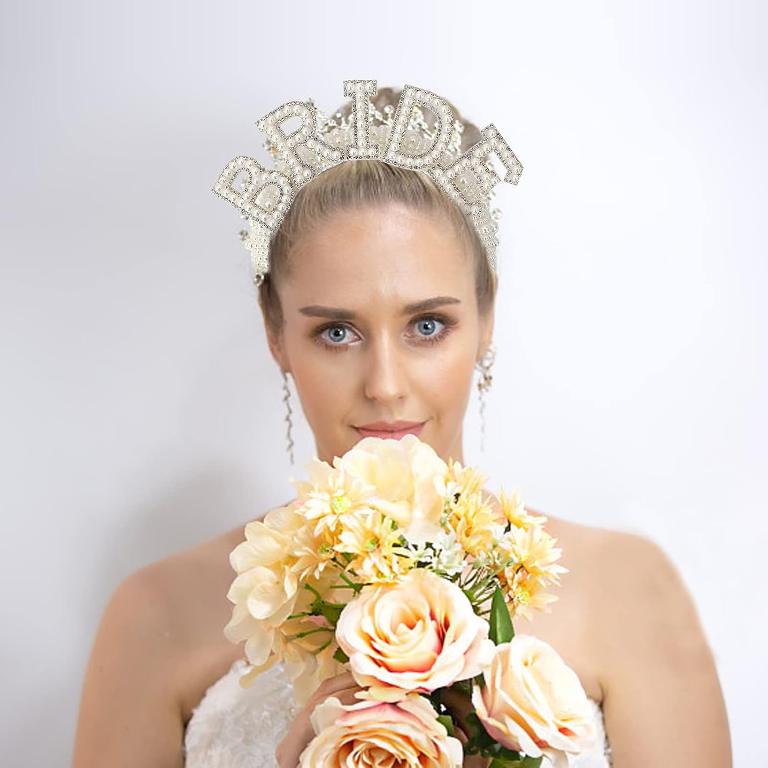 Bride Headband, Pearl Headband, Bride to Be Headband, Bachelorette Party Women'S Headband, Bride Hair Accessories, Bridal Accessories for Bachelorette Party Hen Party Wedding Decoration image number 4