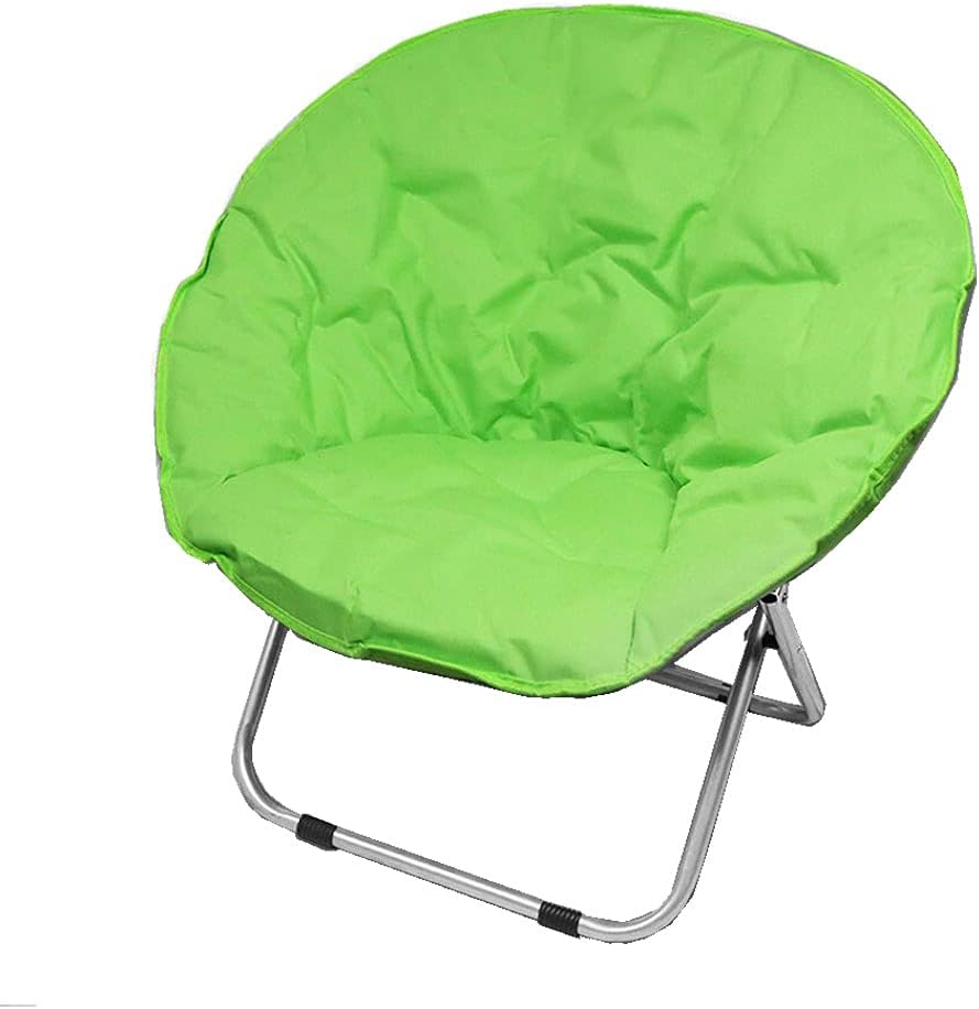 Moon Chair Folding Padded Oval round Camping Fishing Portable Picnic Green Seat image number 2
