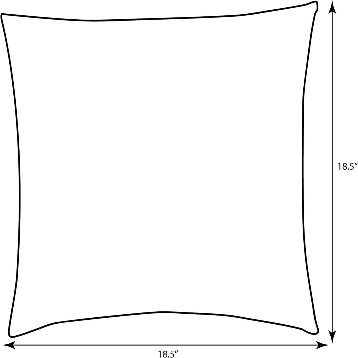 Pillow Perfect Bright Floral Indoor/Outdoor Accent Throw Pillow, Plush Fill, Weather, and Fade Resistant, Large Throw - 18.5" X 18.5", Ivory Alastriste, 2 Count