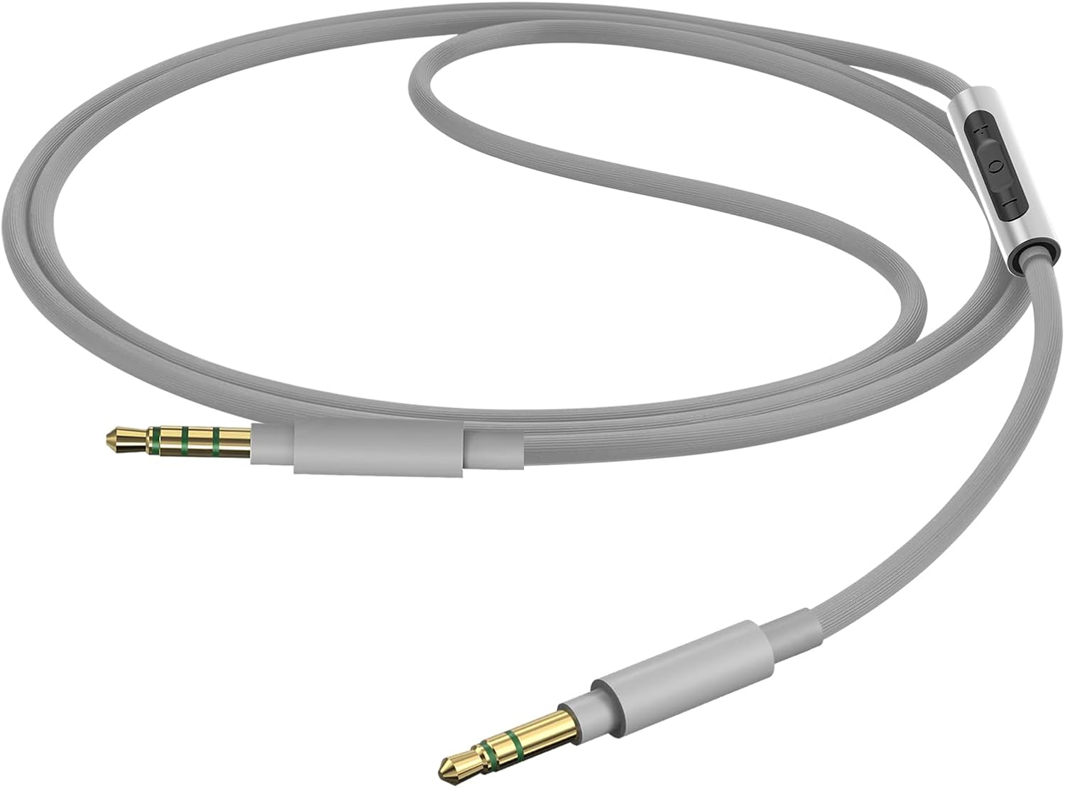 Geekria Audio Cable with Mic Compatible with B&O H95, HX, Portal, H9 3Rd Gen, H9I, H8I Cable, 3.5Mm Aux Replacement Stereo Cord with Inline Microphone and Volume Control (4 Ft/1.2 M)