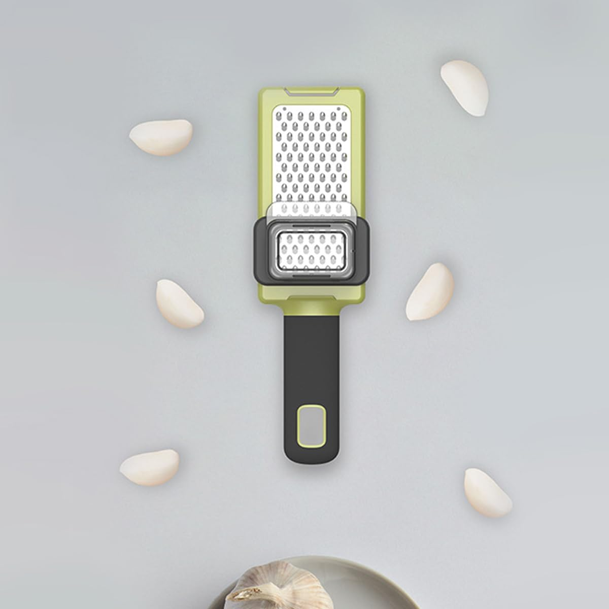 AIMALL 2-Piece Multifunctional Manual Garlic Grinder, Durable Kitchen Gadget for Garlic, Vegetables, Easy-Clean 8-Inch Stainless Steel Tool image number 3