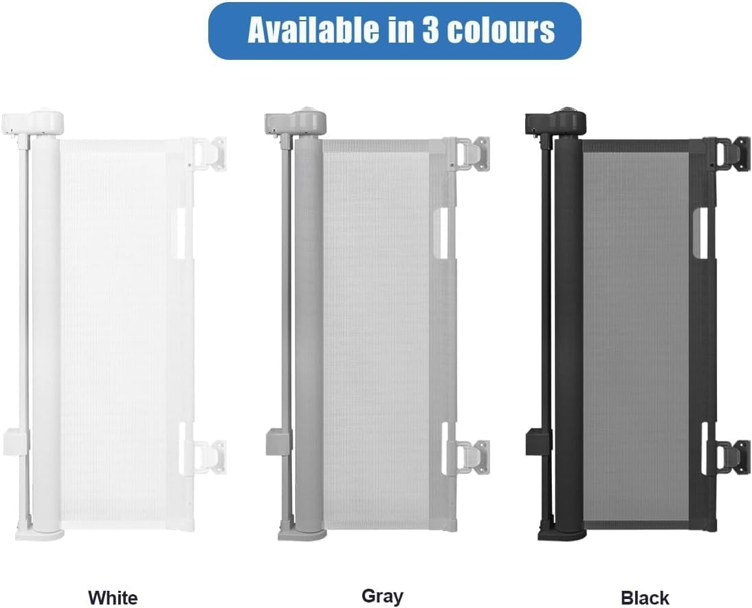 Baby Gate, Auto Close Safety Baby Gate, 59"*33.8" Baby Gate Stairs, Retractable Baby Gate for Doorway for Kids or Pets, Indoor and Outdoor Dog Gates (Grey, 59"*33.8") image number 6