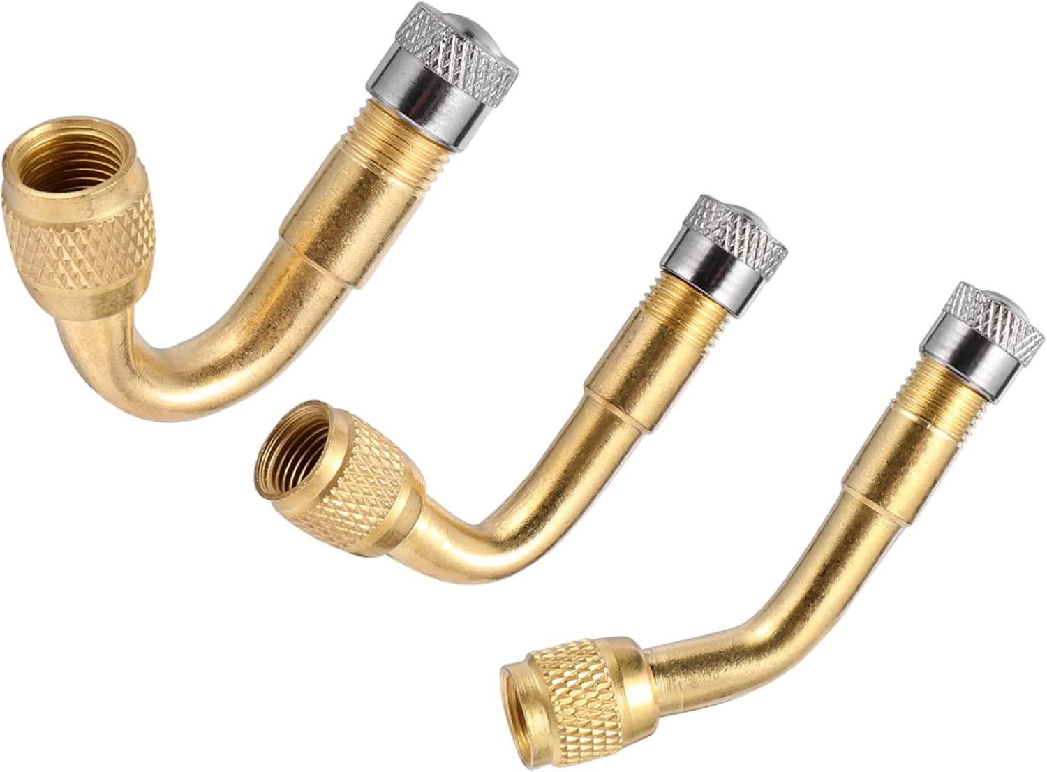 Ciieeo 3 Pcs Copper Motorbike Adaptor Tyre Stem Extension Valve Lengthen Valve Stem Extensions for Motorcycle Car Truck Wheel image number 6