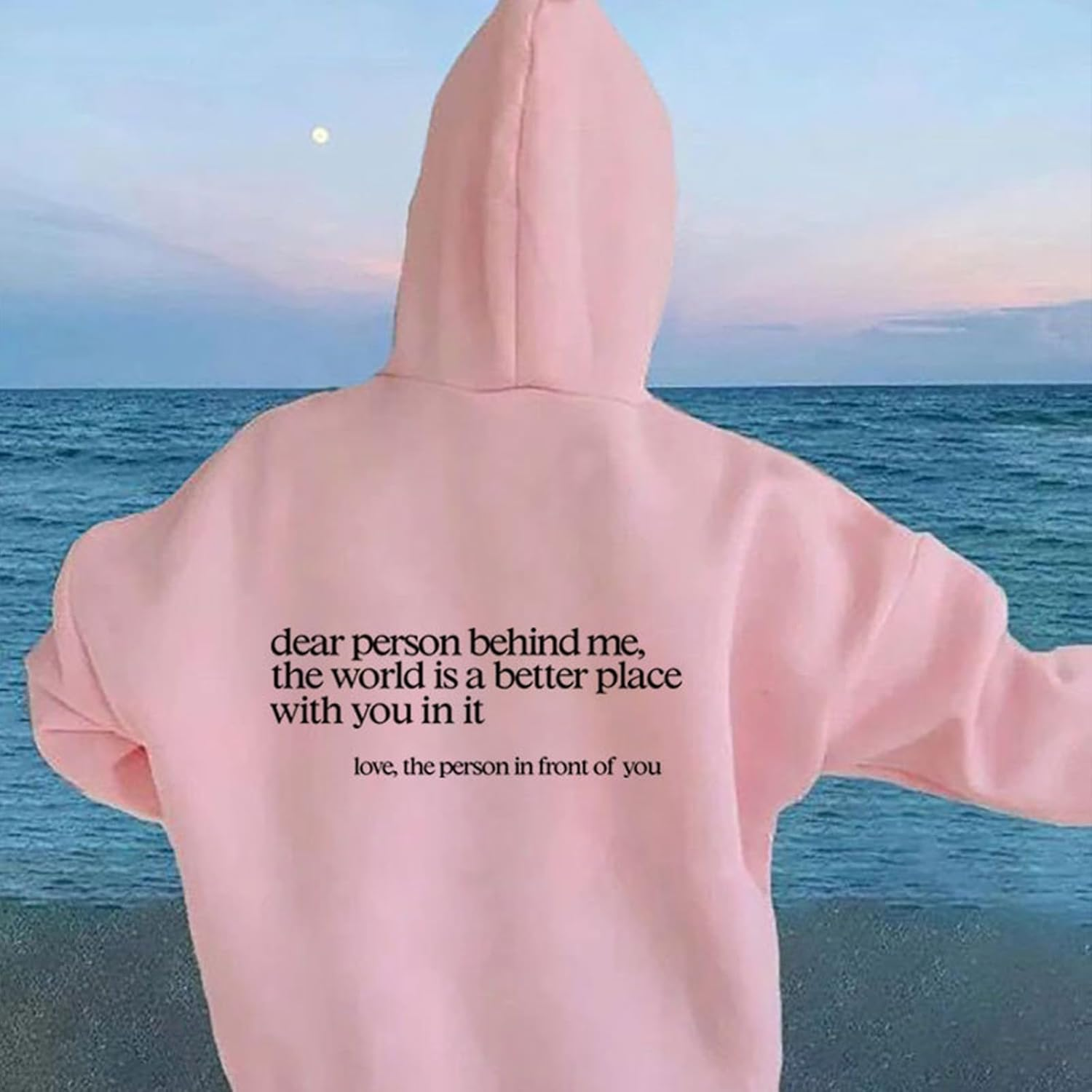 Dear Person behind Me Hoodie, You Are Enough Sweatshirt, Mental Health Hoodie, Fleece Lining, for Women & Men image number 4