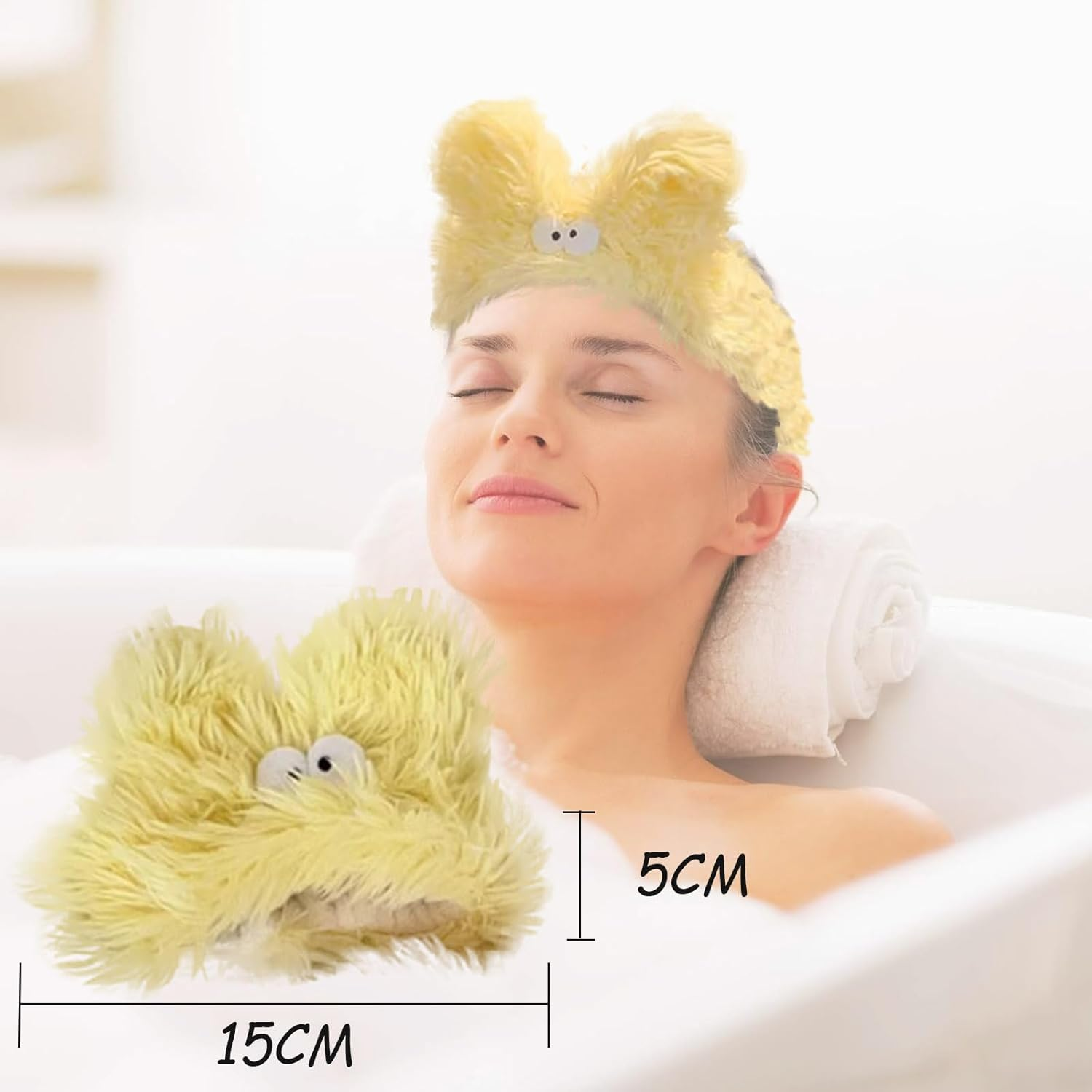 KASESSS 2-Piece Skincare & Spa Headband - Fleece Elastic Headbands for Women, Girls - Washing Face, Yoga, Sports image number 2