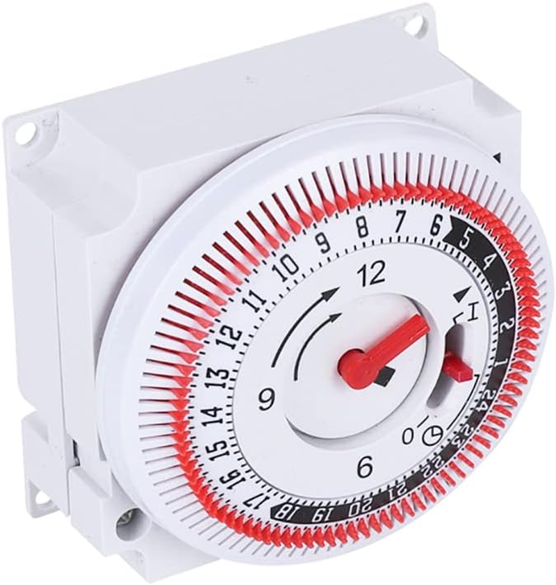 VOANZO 24 Hour Cycle Socket Timer Switch 220V/16A Immersion Heater Switch for Lights, Heaters, Pools, Appliances image number 6