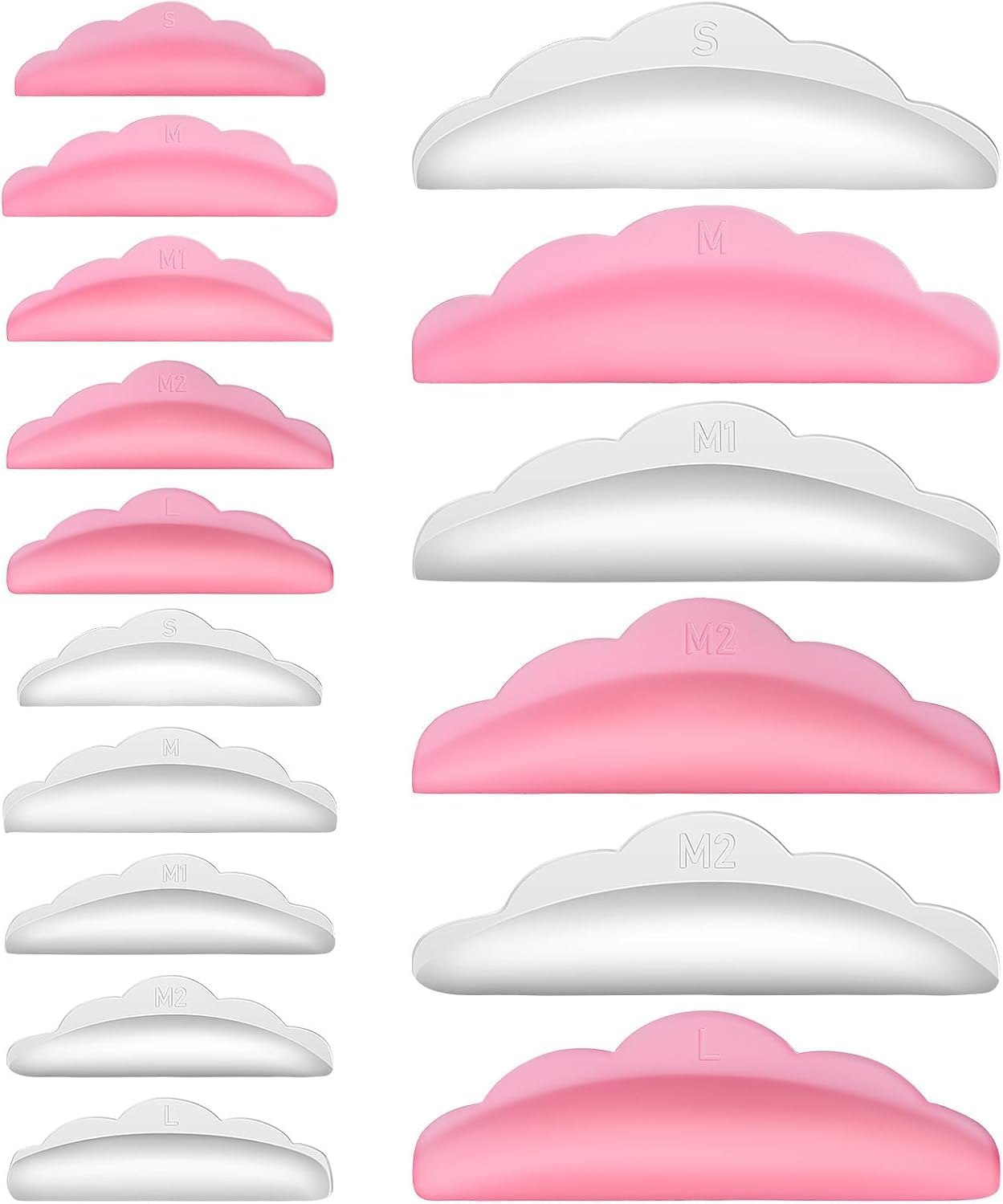 Xlihdzum 20 Pairs of Silicone Lash Lift Pads - Reusable Eyelash Perm Tools for Perfect Lifting, Professional Lash Lift Kit with Silky Rolls for All Eyelash Lengths