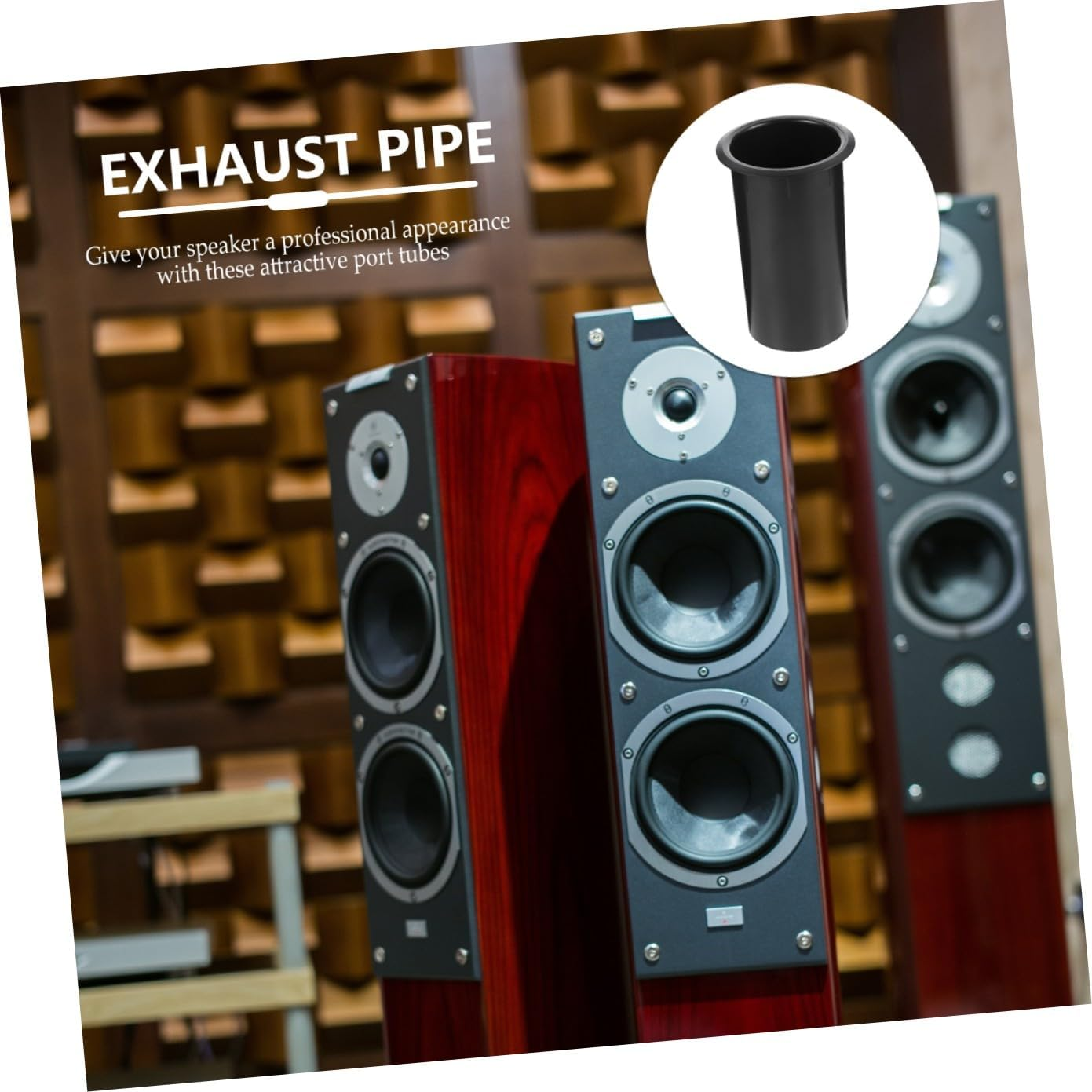 UTHCLO 5Pcs Plastic Subwoofer Bass Reflex Port Tubes Speaker Air Outlet Replacement Parts for Home Audio Systems Compatible with Woofer Boxes image number 5