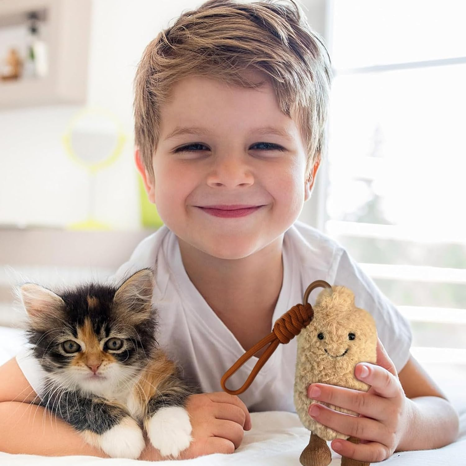 Peanut Plush Doll, Plush Doll with Cushion for Children, 15 Cm Cute Smiling Peanut Plush Doll, Birthday and Valentine'S Day (Peanuts) image number 2