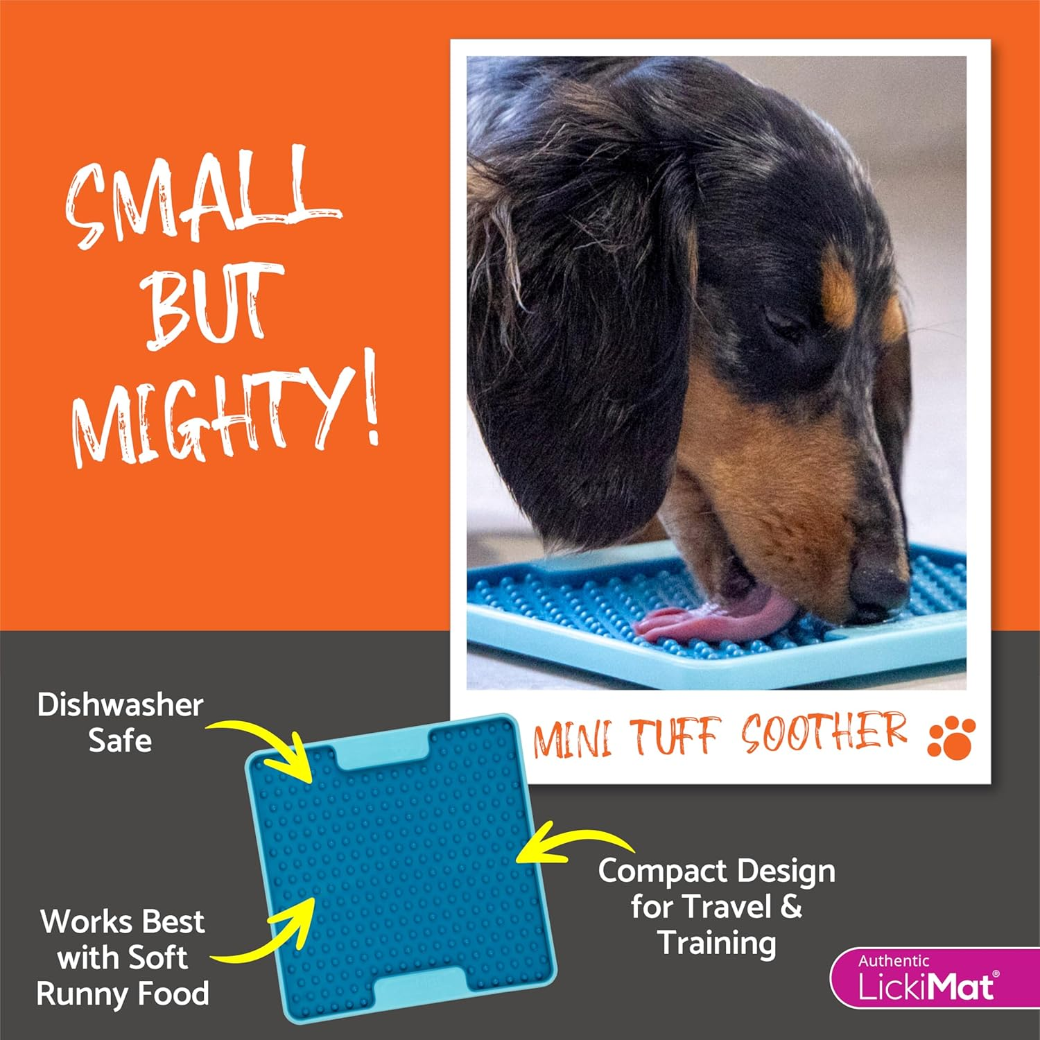 Lickimat TUFF Mini Modern Feeding Family - Durable Pet Slow Feeder for Dogs - Interactive Boredom Buster - Promotes Healthy Eating and Anxiety Relief - Ideal for Enriching Pet Mealtime image number 4