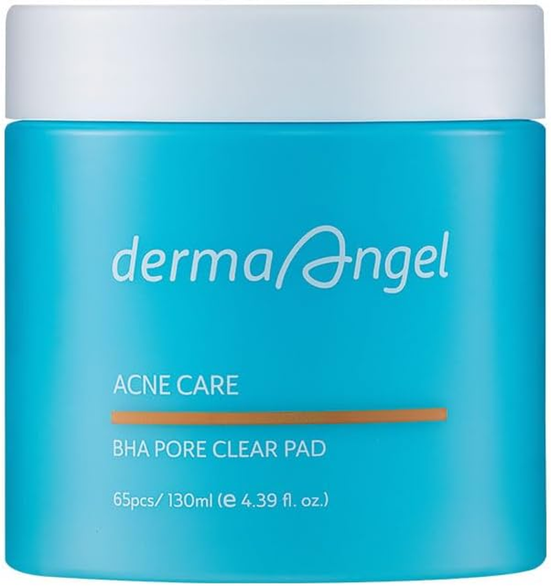 Derma Angel Acne Care BHA Pore Clear Pad | Exfoliates & Deep Cleans Pores | Fights Acne, Oil & Dullness | with EGF, Plant Extracts, Ceramide & Hyaluronic Acid | for Oily, Acne-Prone & Combination Skin