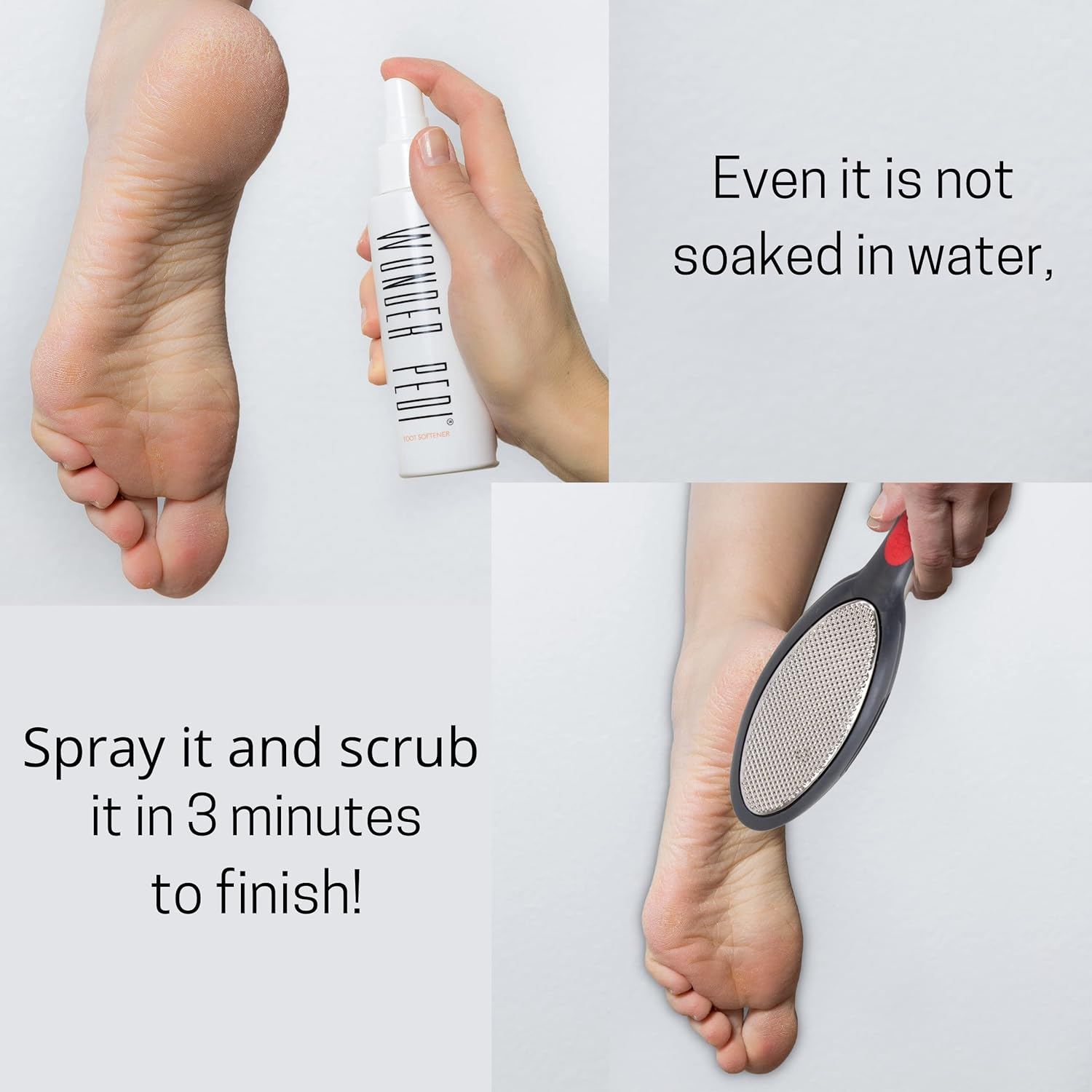 Double Sided Foot File - Made in Germany Feet Scrubber and Feet Softener Callus Remover Spay., Red, 1.0 Count image number 1