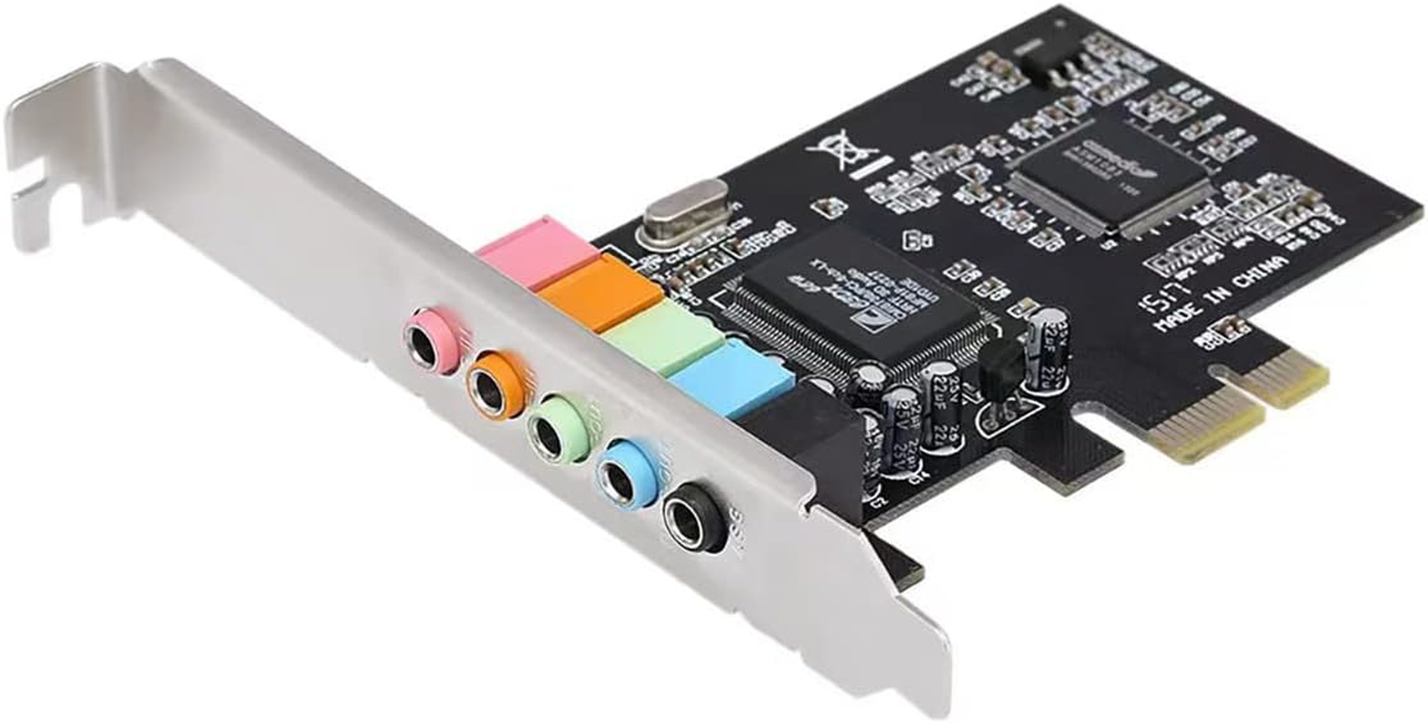 Tunghey Pcie Sound Card, 5.1 Internal Sound Card for PC Windows 7, 3D Stereo Pci-E Audio Card, CMI8738 Chip 32/64 Bit Sound Card PCI Express Adapter (1Pack) image number 5