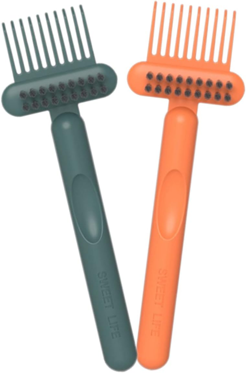 LALAFINA 2Pcs Comb Cleaning Brush Hair Brush Cleaner Hair Brush Cleaning Tool Comb Cleaner Brush Hair Cleaning Hair Brush Hair Remover Hair Japanese-Style Hairdressing Tool image number 5