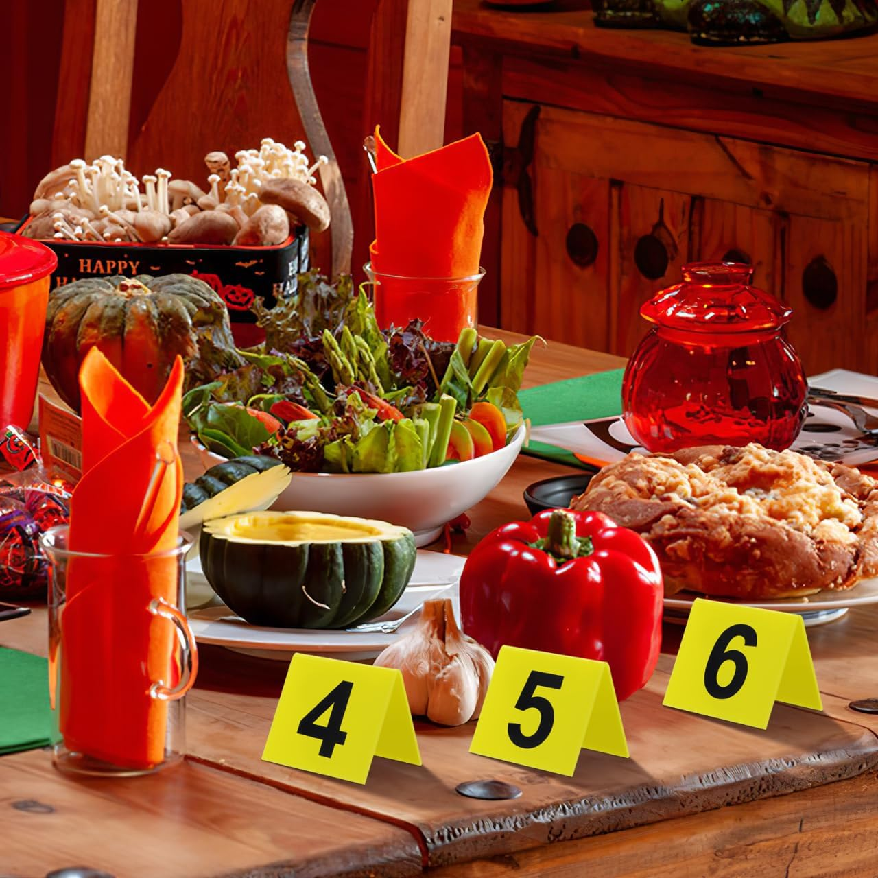 Operitacx Investigation Game Detective Game 10Pcs Evidence Markers Crime Scene Markers 1-10 Evidence S for Halloween Party Decorations Yellow Game image number 5