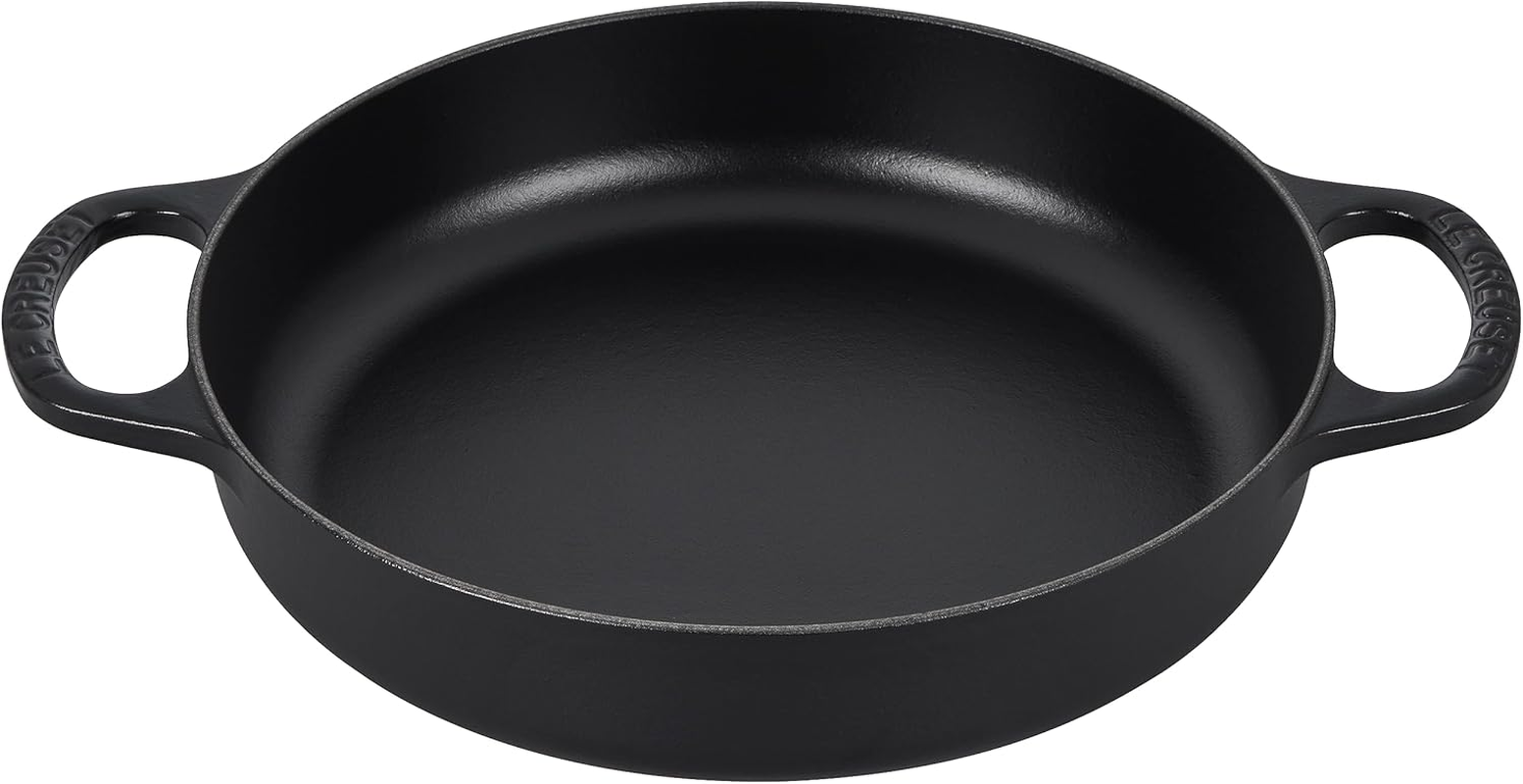 Le Creuset Signature Cast Iron Everyday Pan, 11", Licorice - Caribbean image number 7