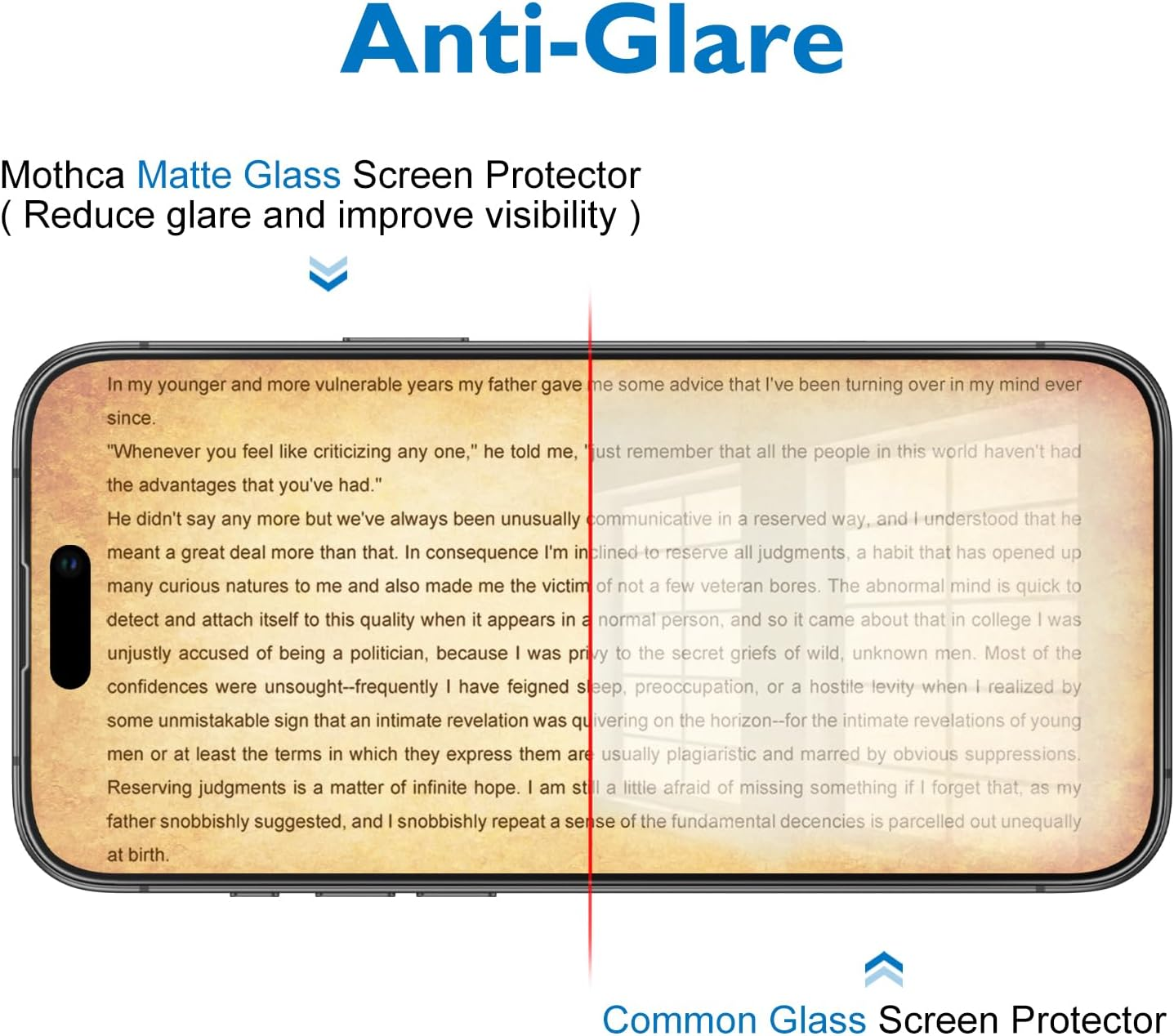 Mothca Matte Screen Protector for Iphone 16 Pro 6.3-Inch (1 Pack), Tempered Glass Film Anti-Glare & Anti-Fingerprint, Case Friendly -Smooth as Silk image number 1