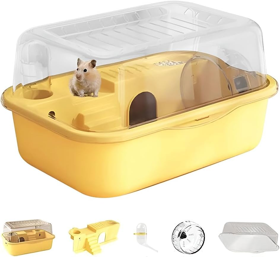 Hamster Cages,Large Space Pet House,Transparent Hamster Habitat,Hamster Playing House,Pet Living House,Detachable Hamster Cage,For Small Pets,Dwarf Hamsters image number 6