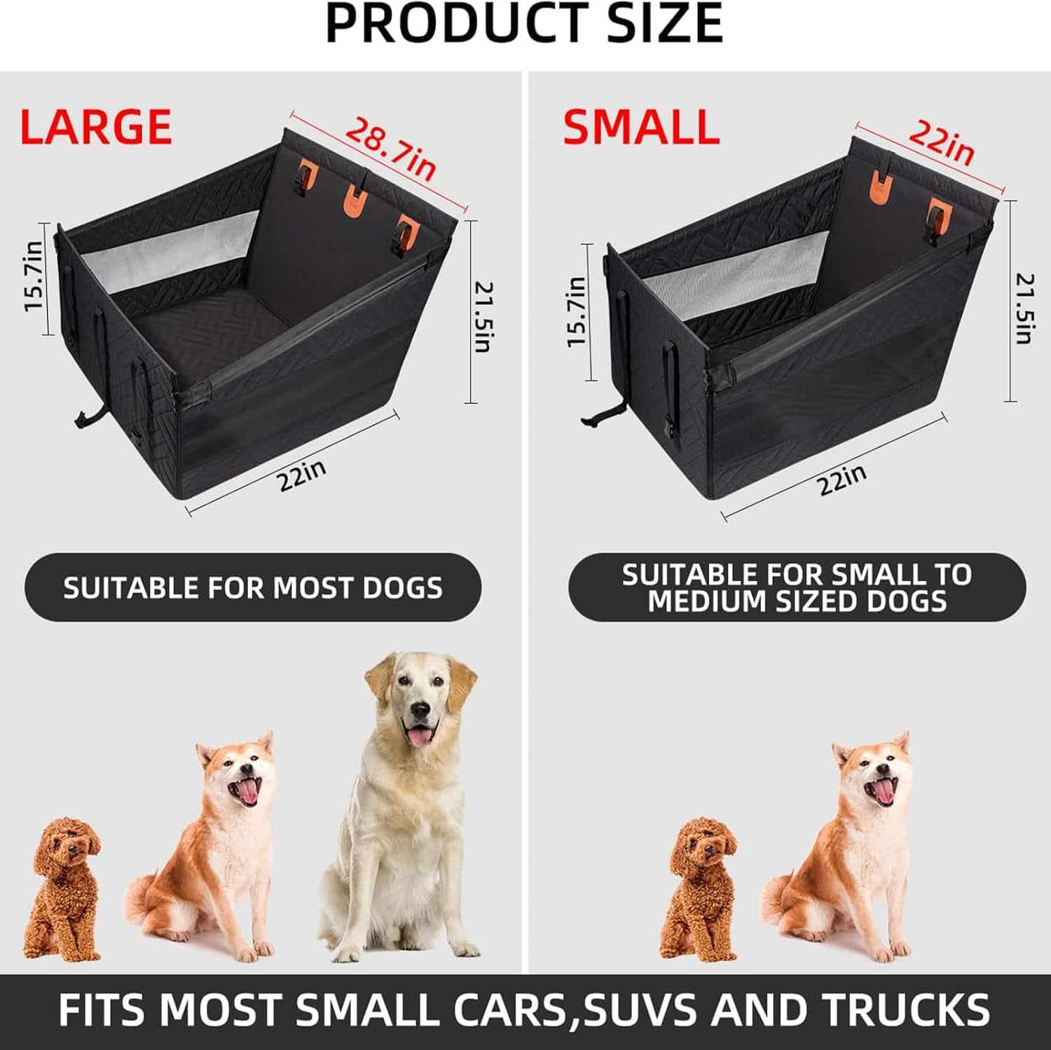 Dog Car Seat for Large Dogs Back Seat Extender Cover Pet Car Seat SUV Truck Medium Small Dogs image number 2