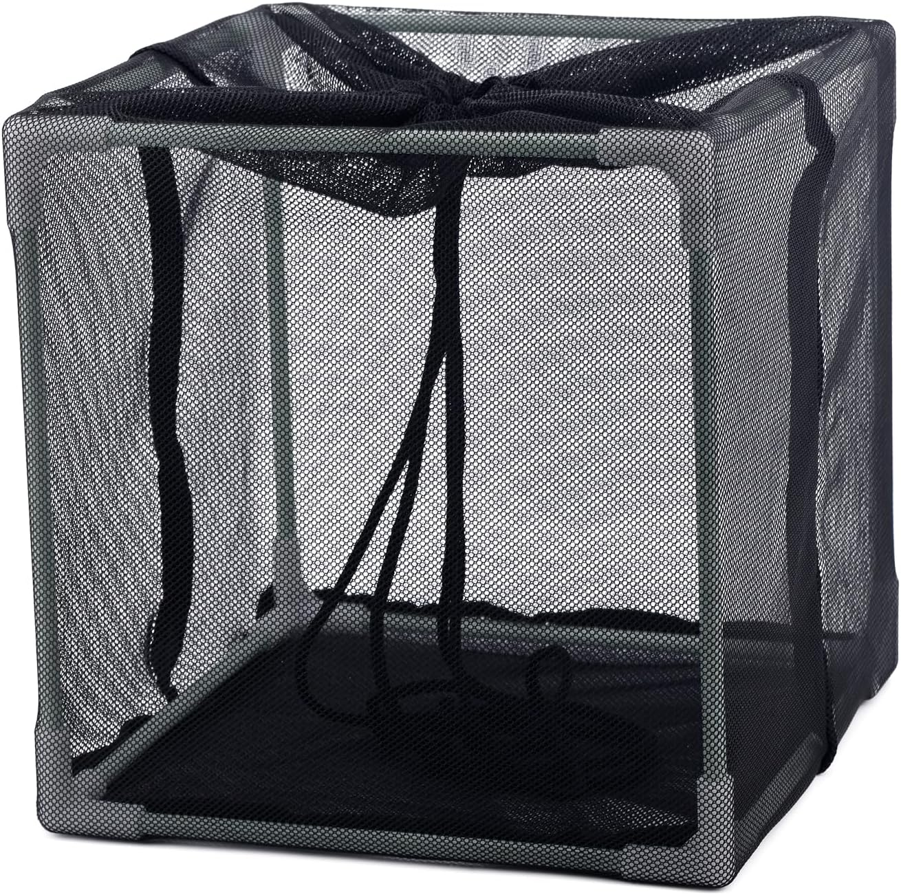 10In Pond Filter Bag, Black Mesh Pump Filter Media Bag Anti-Clogging Cube Pond Cover Water Pump Barrier Box Basket Cage for Outdoor Fish Koi Ponds Swimming Pools Garden Water Features image number 5