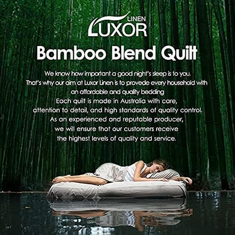 Aus Made 200GSM All Size Microfiber Microfibre Bamboo Blend Summer Quilt Duvet Doona (Single) image number 3