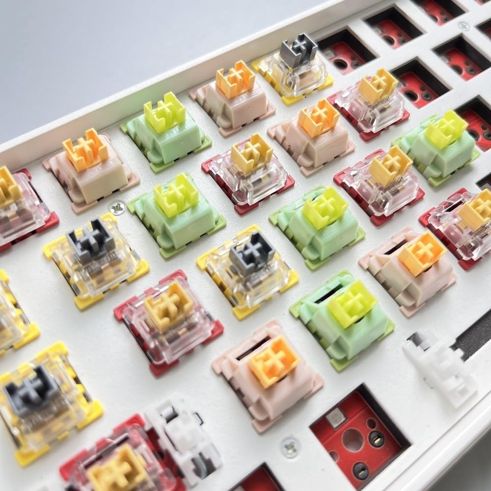 Outemu Custom Switches, 3Pin RGB Silent/Clicky/Linear/Tactile Similar Holy Panda Pre-Lubed Switch for Gaming Mechanical Keyboard(Ocean,110Pcs) image number 2