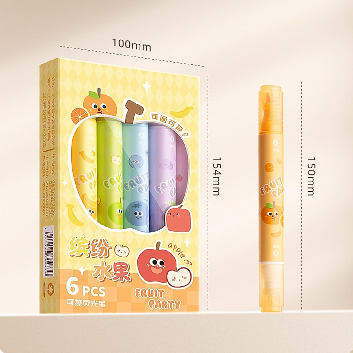 12Pcs Erasable Highlighter, Betterjonny Pastel Highlighters,Cute Dual Tip Assorted Color Highlighter Pens Wrong Color Can Be Corrected with the Other End Pens for Journals,Notebooks, Office image number 5