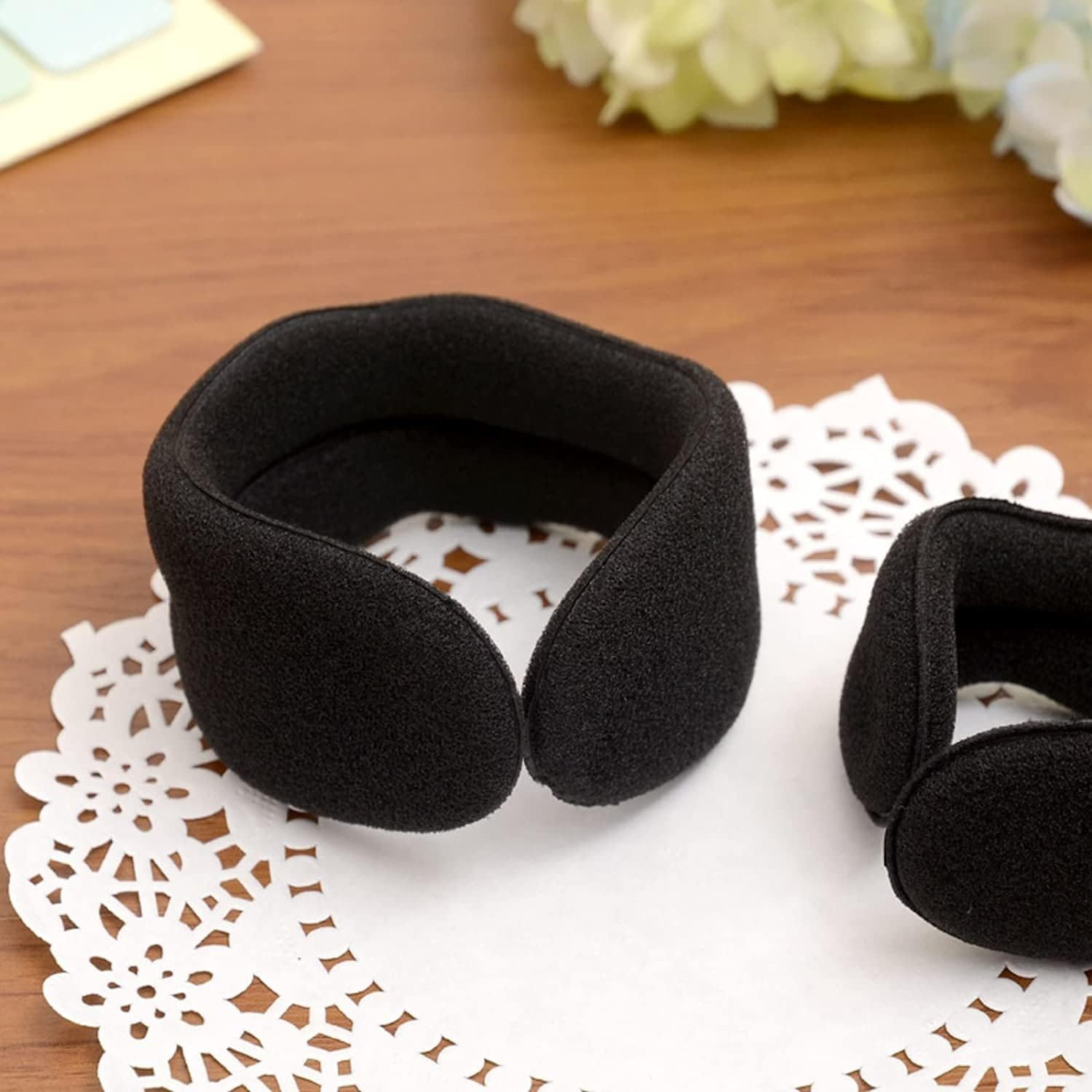 Brown Magic Hair Bun Maker 4 Pcs (2 Large, 2 Small), LHAAAYF Foam Sponge Buns Shaper Accessories Strong Flexible Reusable Bun Twister for Updo&rsquo;S, Ballet Buns, French Twist, Waves - Easy Bun Hair Tool (Brown) - Brown image number 3