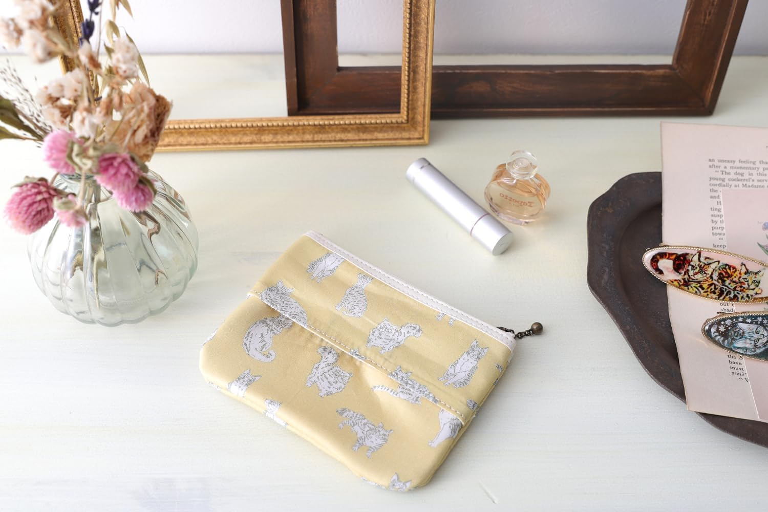 Ddintex Floret London Tissue Pouch 02 Miao Yellow 5.3 X 4.3 Inches (13.5 X 11 Cm) [With Liberty Print] image number 2