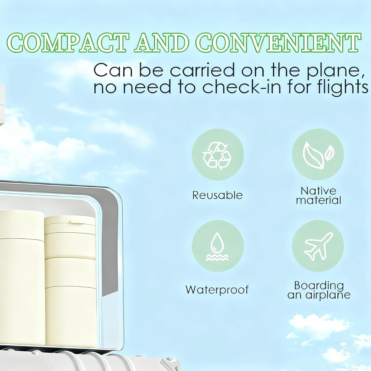 Wacloud Travel Cream Dispenser Set &ndash; 5Pcs TSA Approved Toiletry Bottles with Leak-Proof Case, Refillable Lotion & Shampoo Containers for Travel, Gym & Carry-On (White) - Pink image number 3