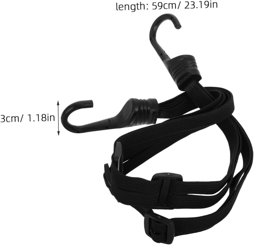 Alipis Motorcycle Helmet Luggage Straps Elastic Bungee Cord for Camping Cars Bikes Hooks Luggage Binding Cord image number 5