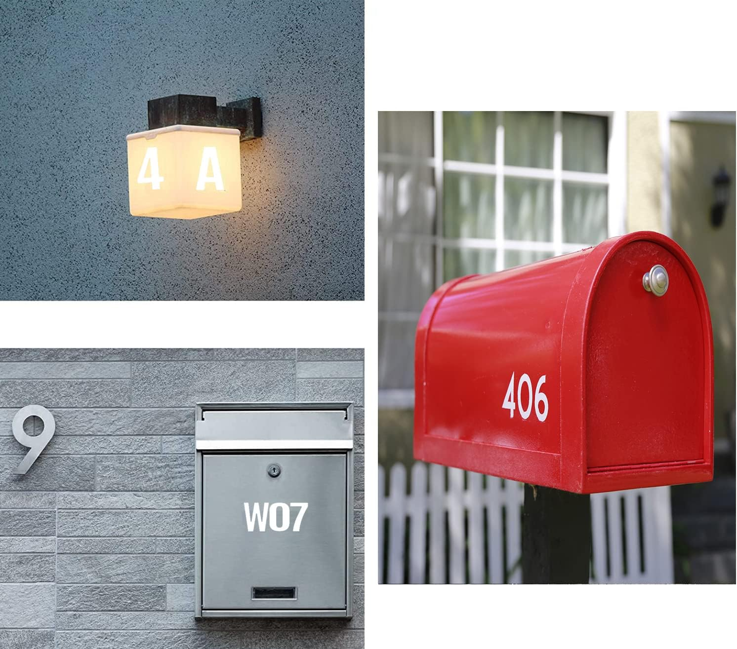 12 Sheets Vinyl Letter Stickers, Betterjonny White Self-Adhesive Letters Numbers Stickers 1In Alphabet Letter Stickers Kit for Mailbox, Signs, Window, Door, Cars, Home, Business, Address Number - Black image number 4