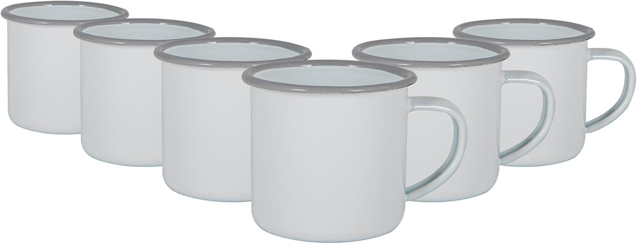 Argon Tableware Espresso Cups - 130Ml - Pack of 6 - Red Small Metal Insulated Coffee Mugs Lightweight Camping Cups for Drinking Tea, Hot Chocolate, Coffee