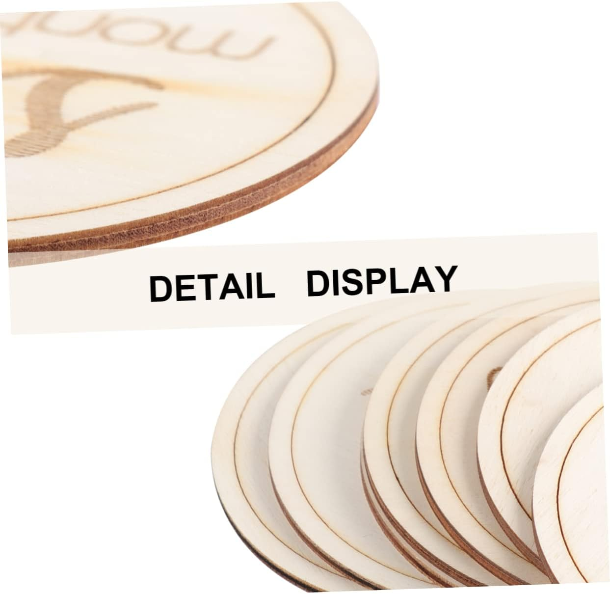 VANZACK 12Pcs Milestone Cards Set round Monthly Number Cards for Newborn Photography to Celebrate Growth and Birthdays Adorable Design image number 5