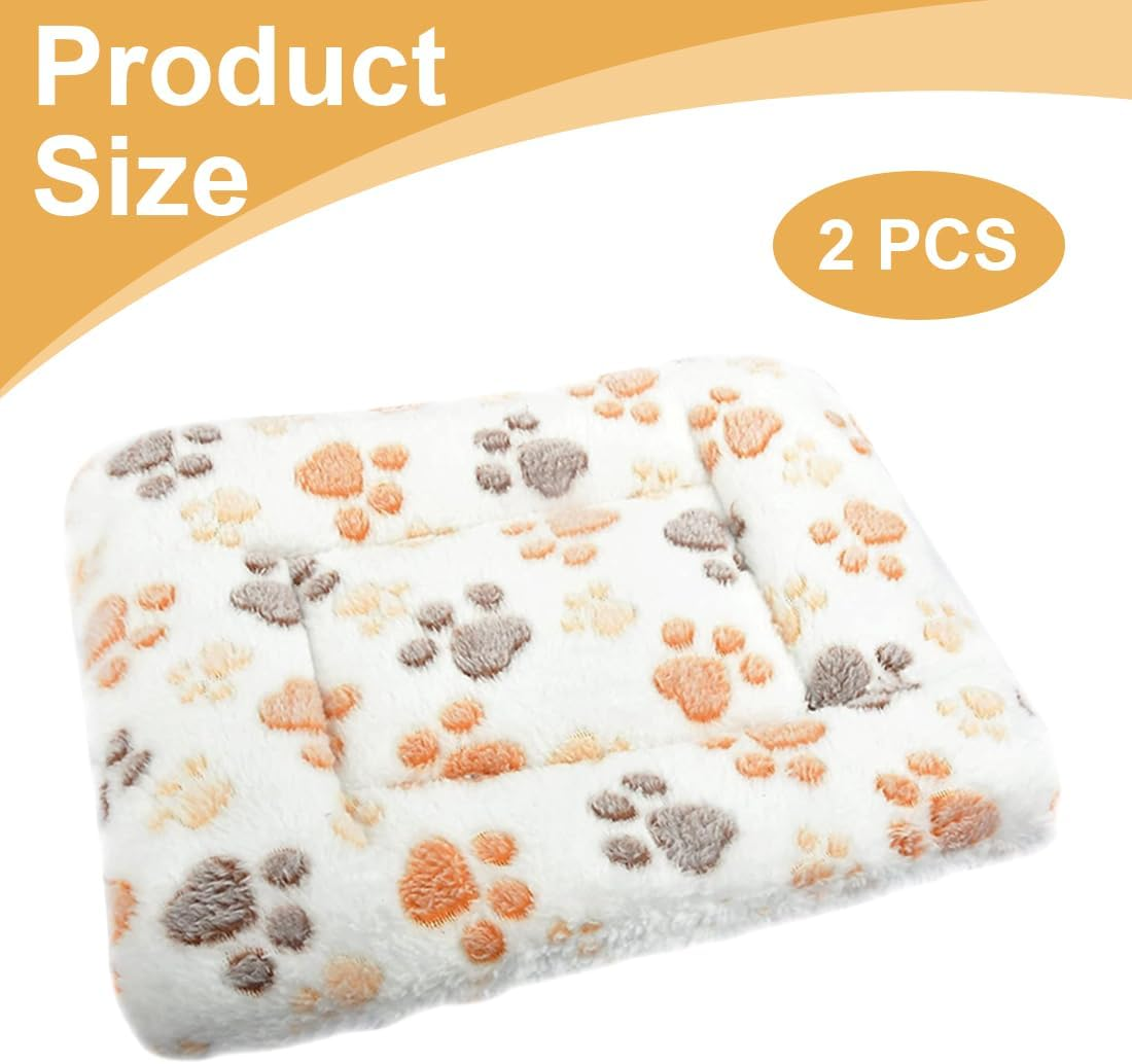 Pack of 2 Warm Fluffy Plush Bed, Small Animal Plush Bed, Guinea Pig Accessories, Rodent Rug, for Small Animals, Chinchilla, Squirrel, Guinea Pigs image number 2