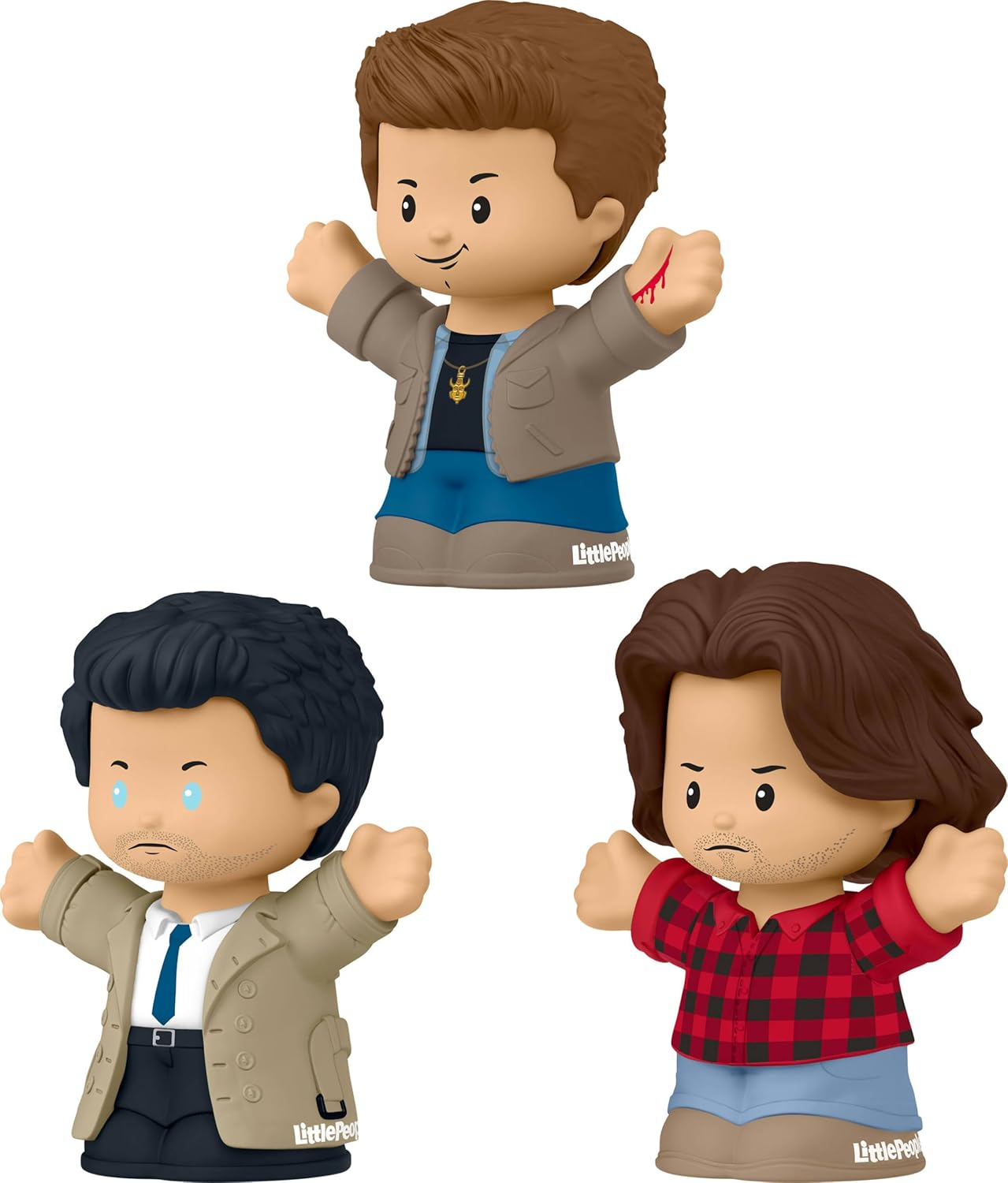 Fisher-Price Little People Collector Supernatural TV Show Special Edition Set, 3 Figures for Adults & Fans in Display Package image number 1
