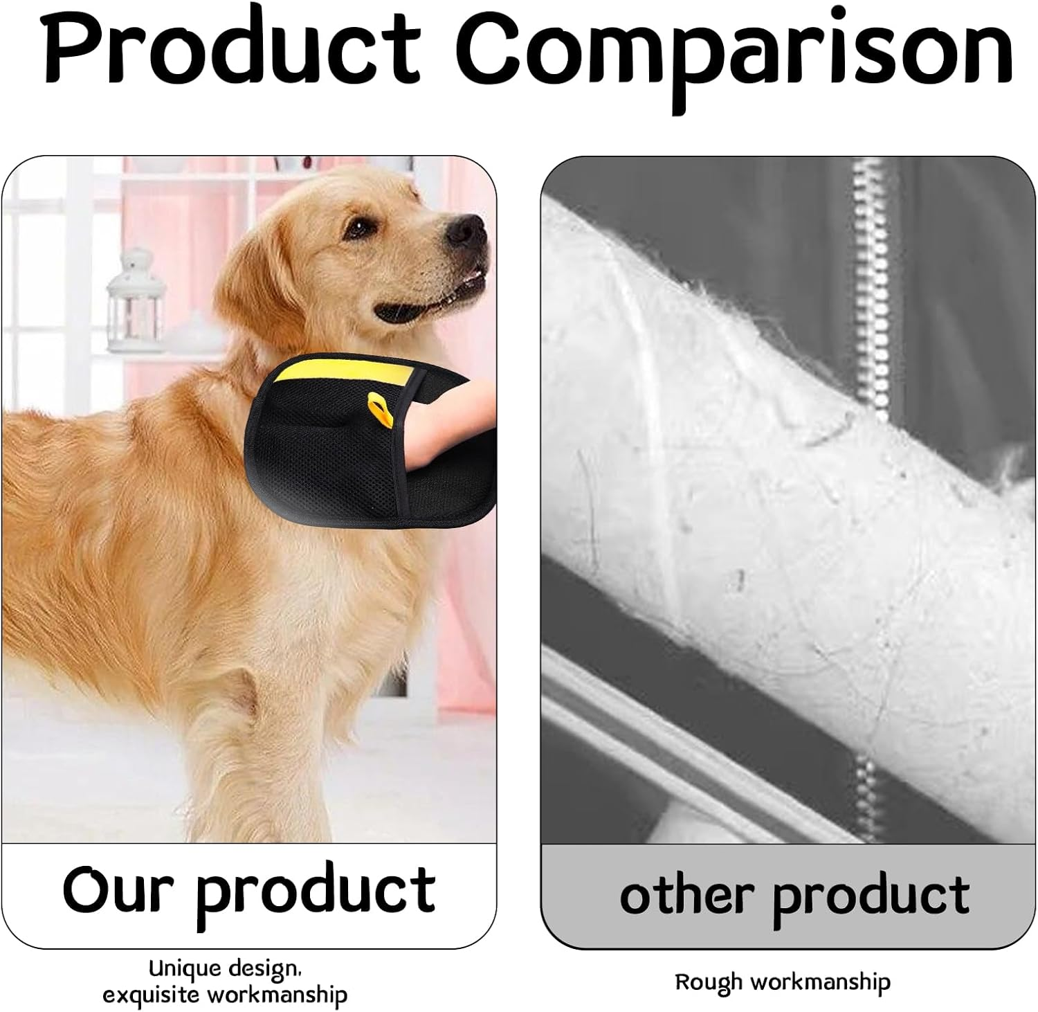 Pack of 2 Cat Hair Remover Gloves, Double-Sided Care Gloves, Pet Hair Remover Glove, Fur Gloves, Cat, Reusable Hair Remover Tool for Dogs, Cats and Horses image number 4