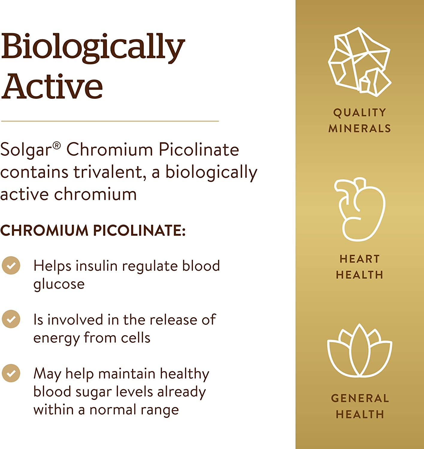 Solgar - Chromium Picolinate 200 Mcg Vegetable Capsules 180 Count