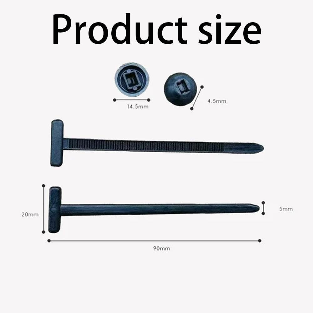 Nylon Universal Cable Tie Buckle, Heavy Duty Self Locking Nylon Zip Ties, UV Resistant Black Zipties for Car Daily Repair (50 Pcs) image number 5