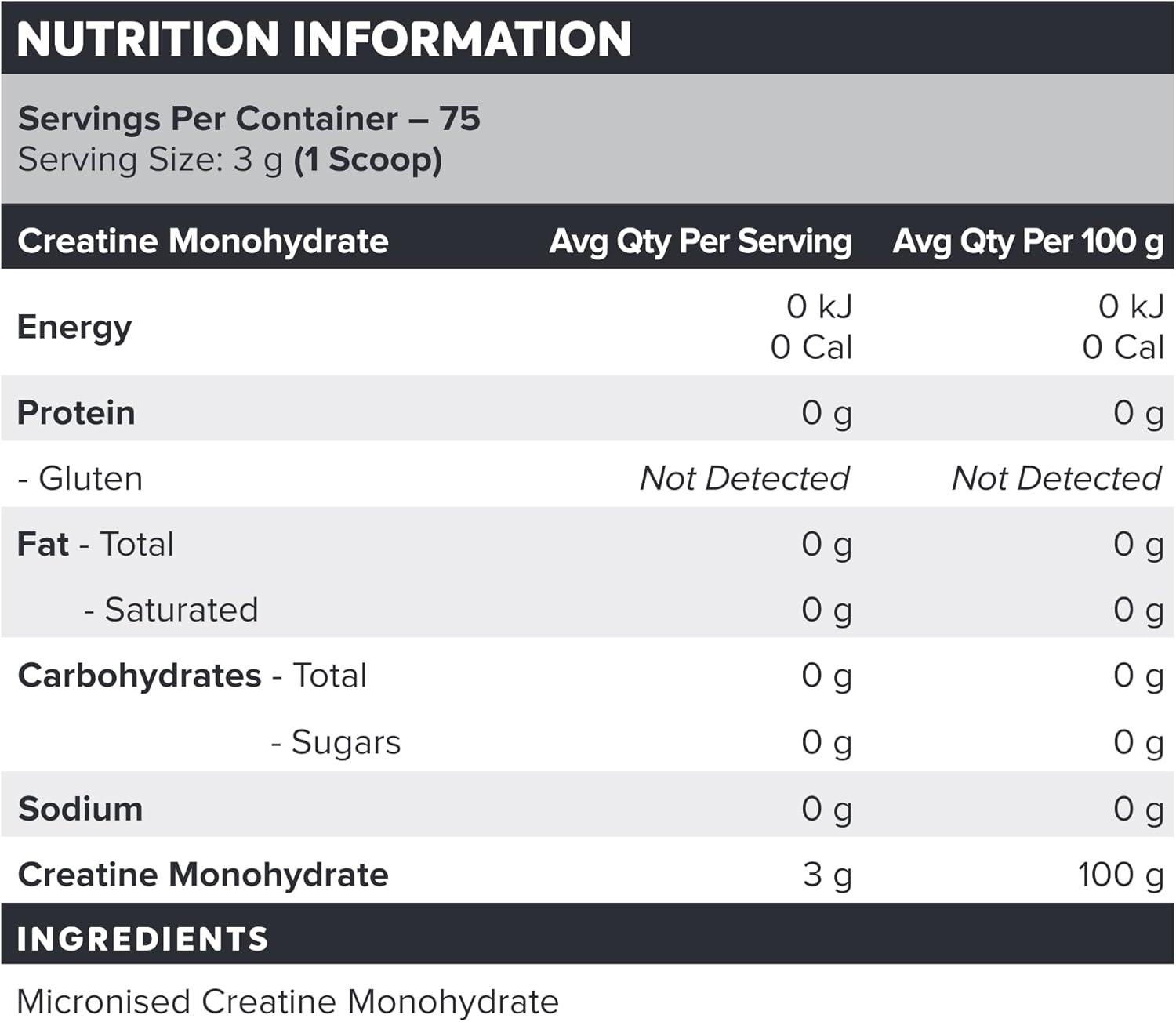 Muscle Nation Creatine Monohydrate 225G
