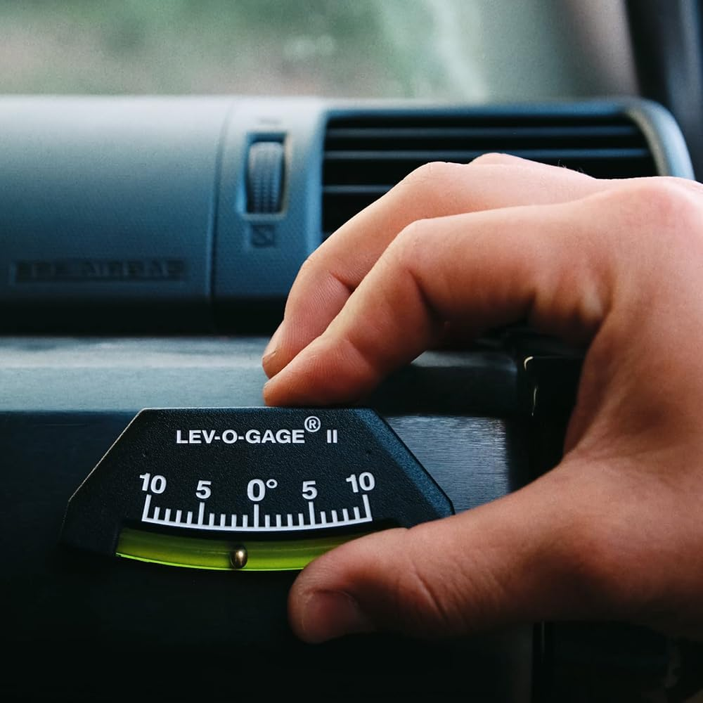 Sun Company Lev-O-Gage II - RV Levels (2-Pack) - Made in USA | Leveling System for RV, Camper, or Pop up Trailer | High Visibility Ball Level (No Bubble) image number 4