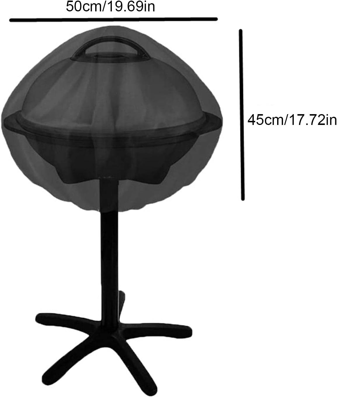 Grill Cover Fits George Foreman - Small BBQ Grill Cover for Indoor Outdoor Grill | All Weather Resistant Small round Grill Cover, Outdoor Rain and Dust Cover for Charcoal Ele image number 6