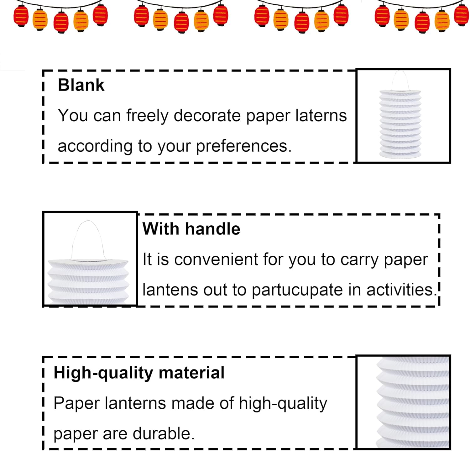 Hezhou 4 Pieces Hanging Lantern Paper Lanterns Lanterns Lantern Outdoor Lanterns Cylindrical Garden Lantern Paper Balloon Lantern Outdoor Party Decoration for Creative DIY Projects Wedding Birthday image number 3