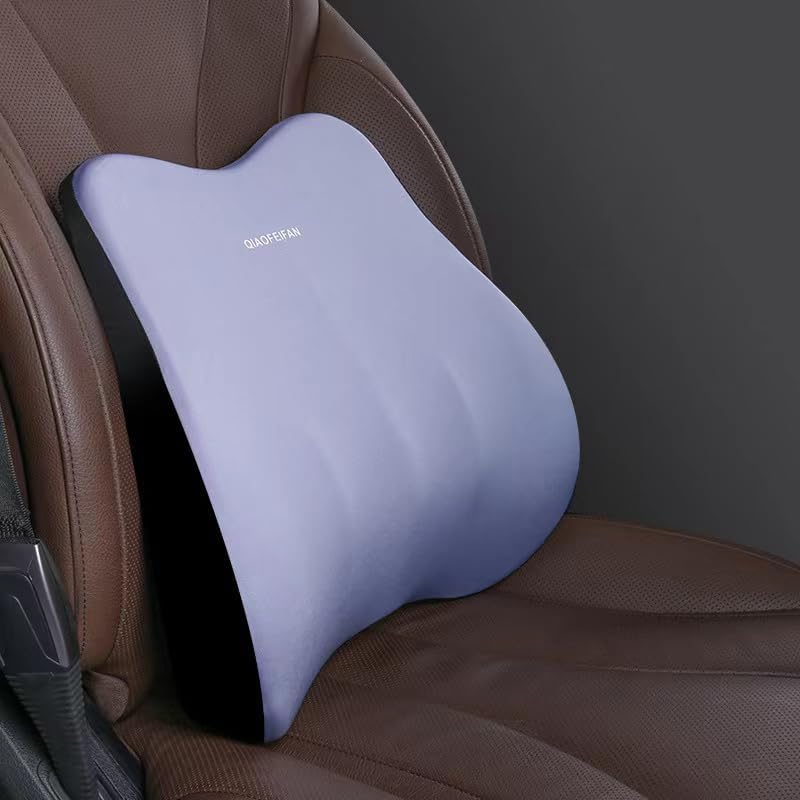 Car Seats, Car Waist Support Cushion, Memory Foam Neck Pillow Backrest Cushion Head Pillow Neck Pillow, Ergonomically Designed Four Seasons GM Office Seat Cushion (Yun Mo Grey Waist Cushion) image number 5