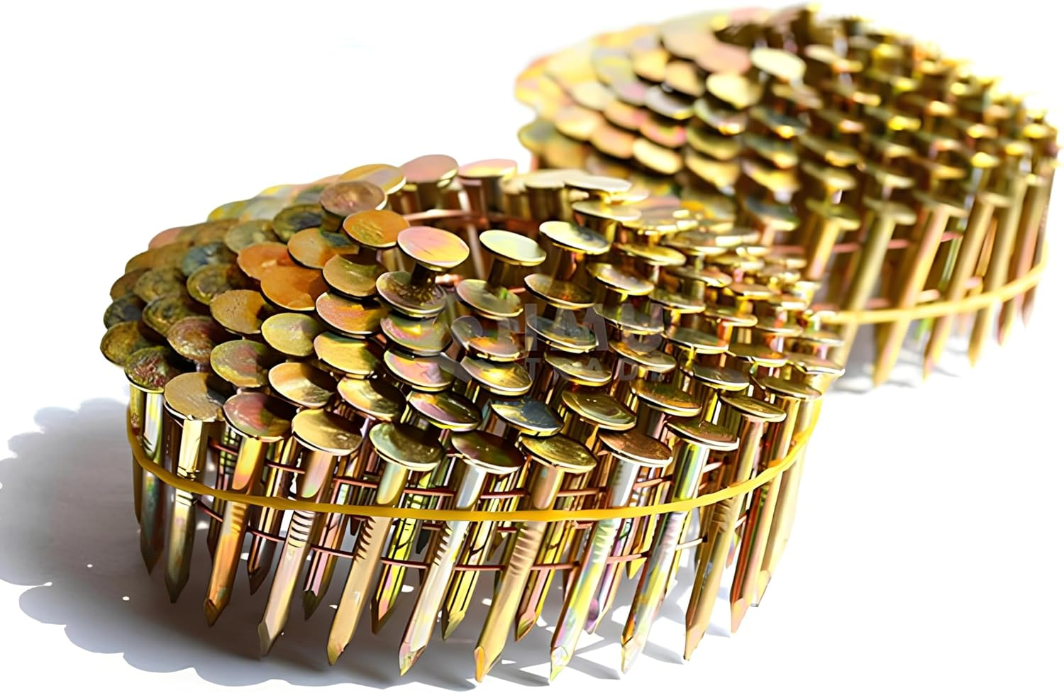 Coil Roofing Nails 1-1/4" X 0.120 Electro Galvanized, 15 Degree - 720Pcs (120Pcs per Coil, 6Coils per Box) - DHCRN-114.120-720 image number 4