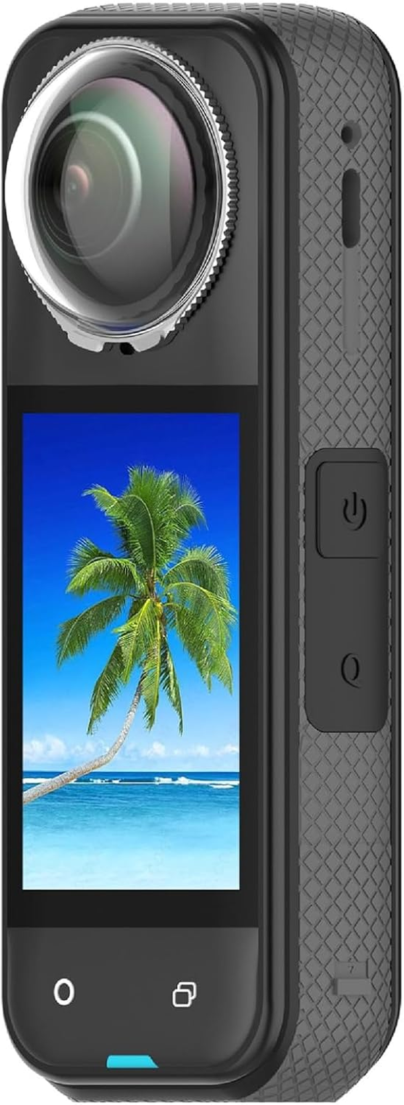 GIOPUEY Pack of 2 Lens Protectors Compatible with Insta360 X5, Premium HD Glass Camera Protection Lens Cap Lens Guards - Silver image number 1