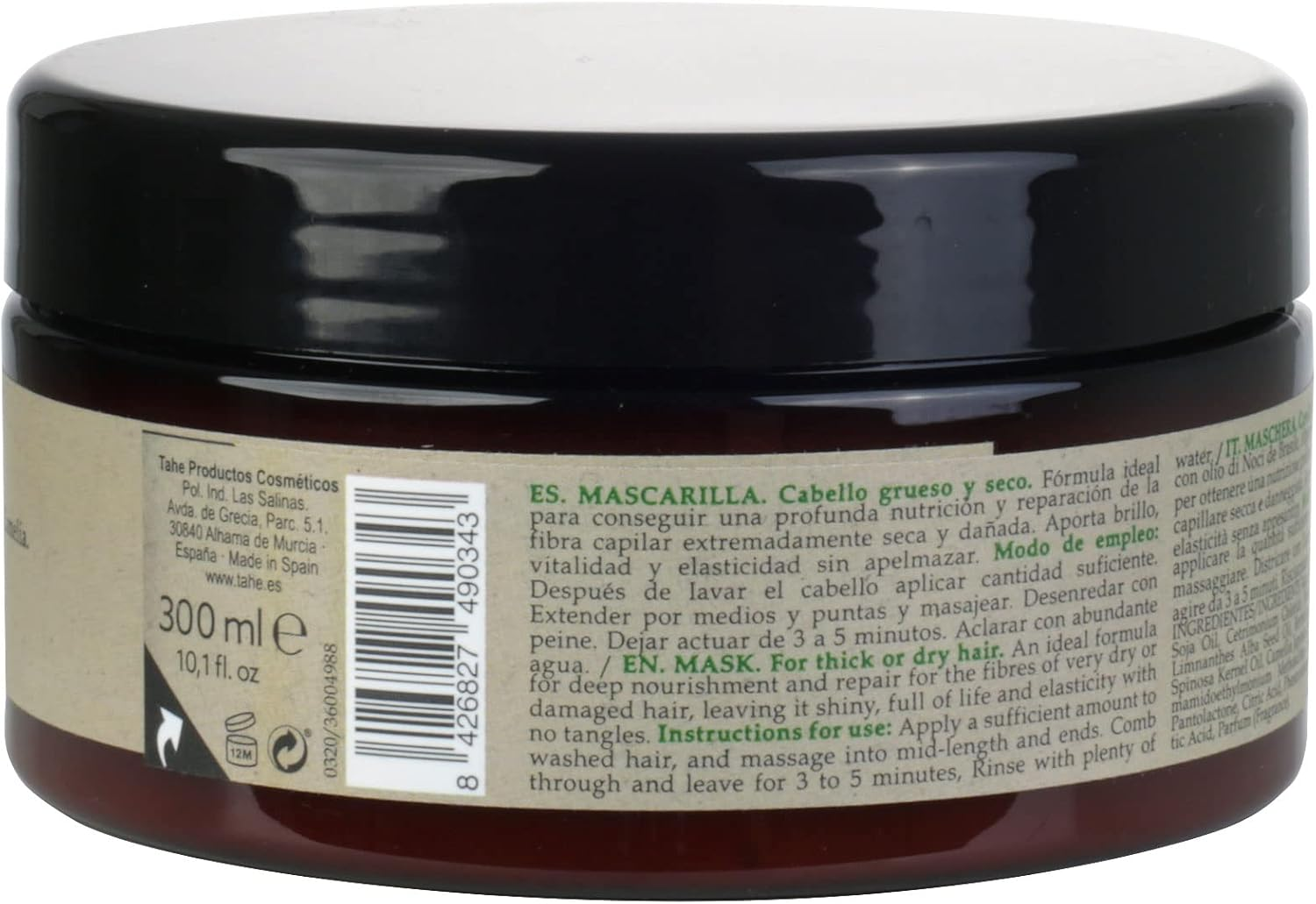 Nutritium Oil Organic Care Hair Mask for Thick Hair - with Brazilian Nut Oil, Argan Oil and Camellia Oil, 300Ml image number 3